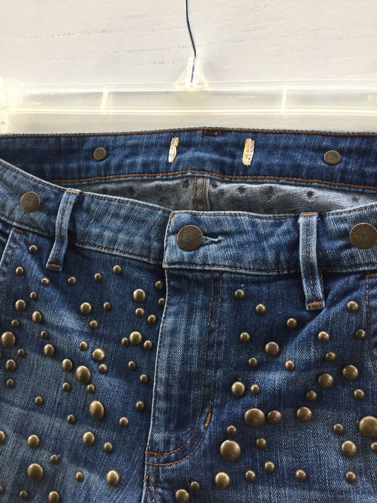 Guess Guess shashiko boro low rise with iron beads USA jeans Size US 31 - 4 Thumbnail
