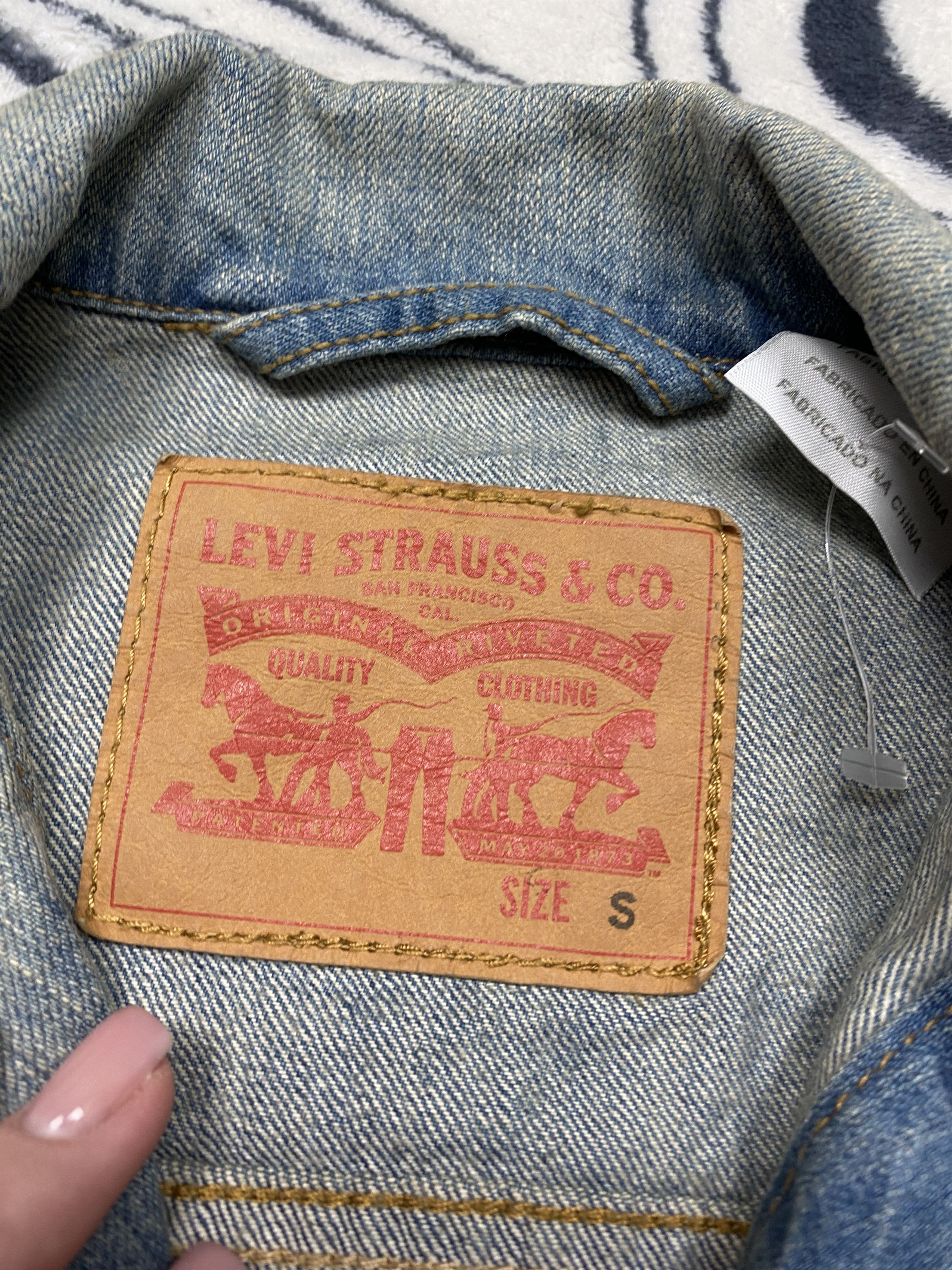 Levi's NEW Levi's Mens Denim Jacket Size US S / EU 44-46 / 1 - 4 Thumbnail