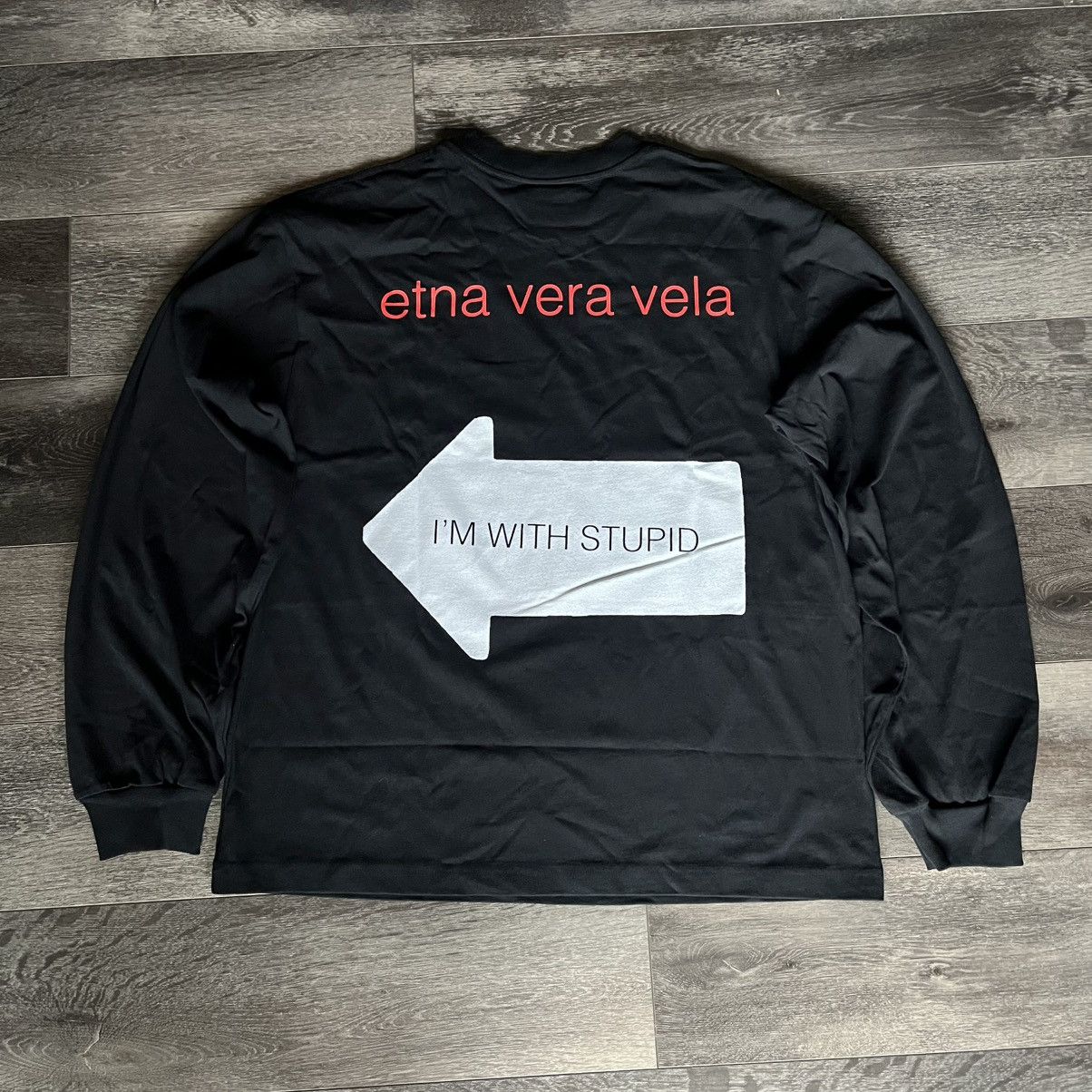 Drain Gang × Sad Boys Fakemink Etna Vera Vela I’m With Stupid Longsleeve Tee Shirt Size US L / EU 52-54 / 3 - 2 Thumbnail