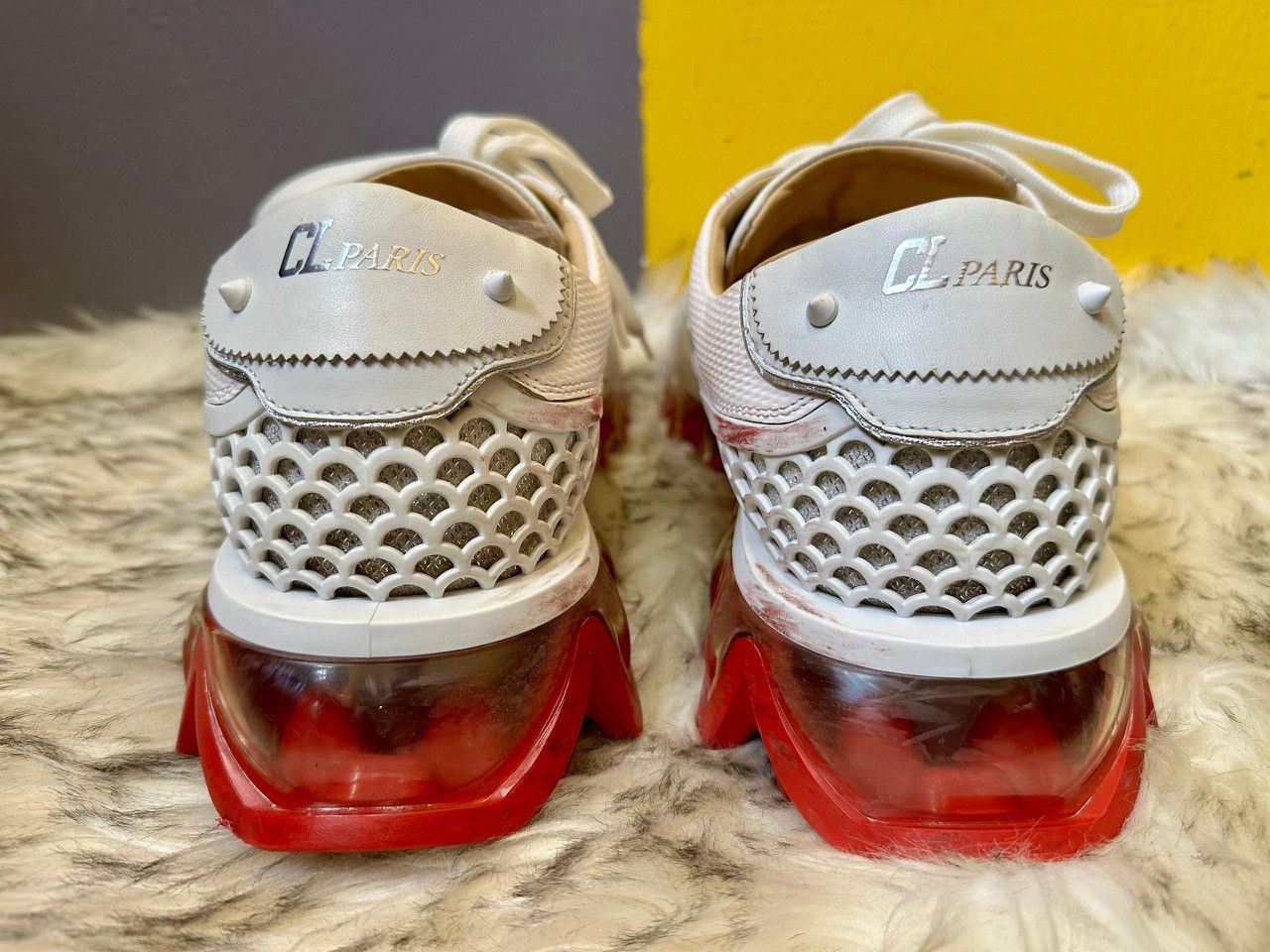 Christian Louboutin Authentic Christian Loboutin Loubishark Bianco Sneakers Size US 10 / EU 43 - 5 Thumbnail