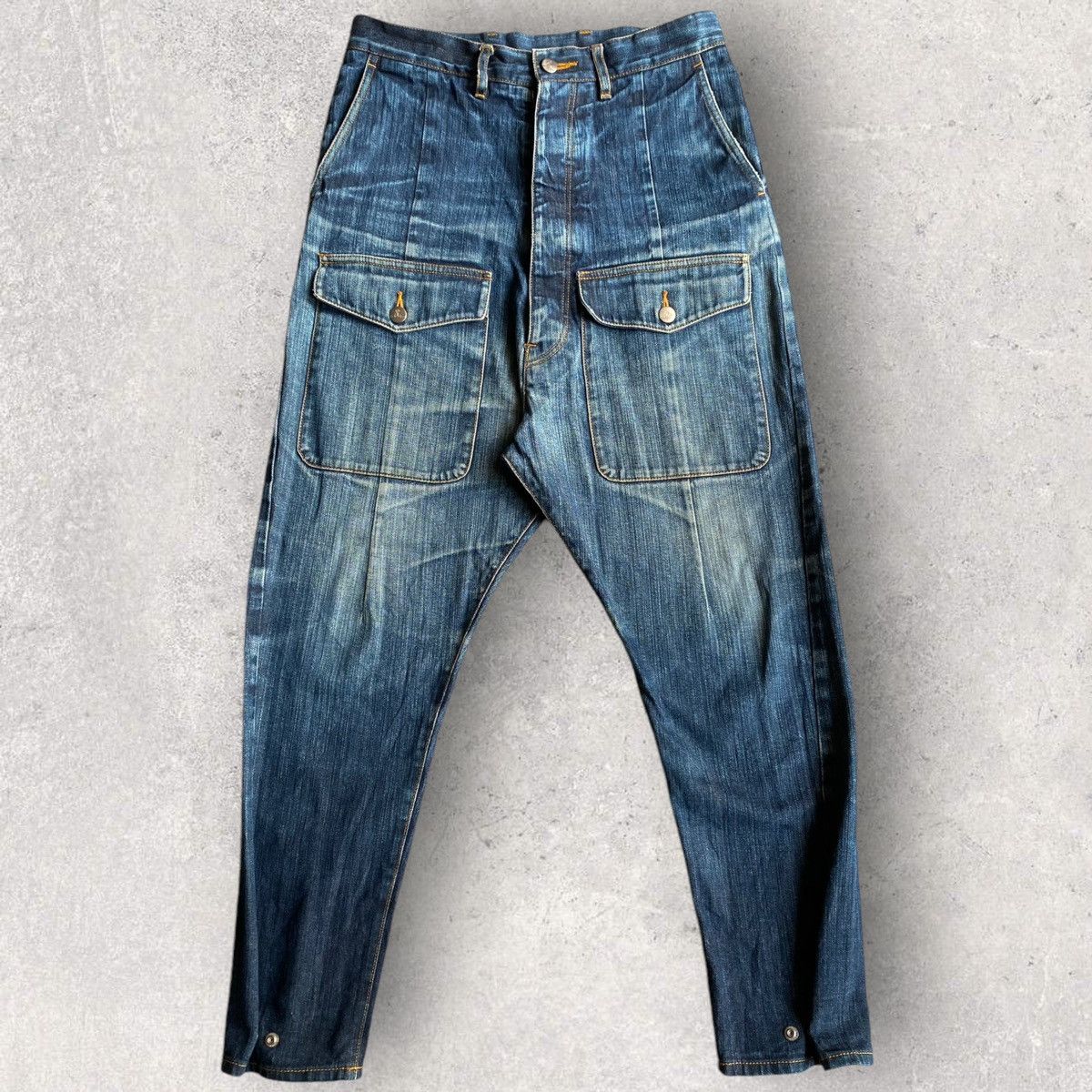 Vivienne Westwood VW Drop Crotch Tapered Jeans Size US 32 / EU 48 - 4 Thumbnail