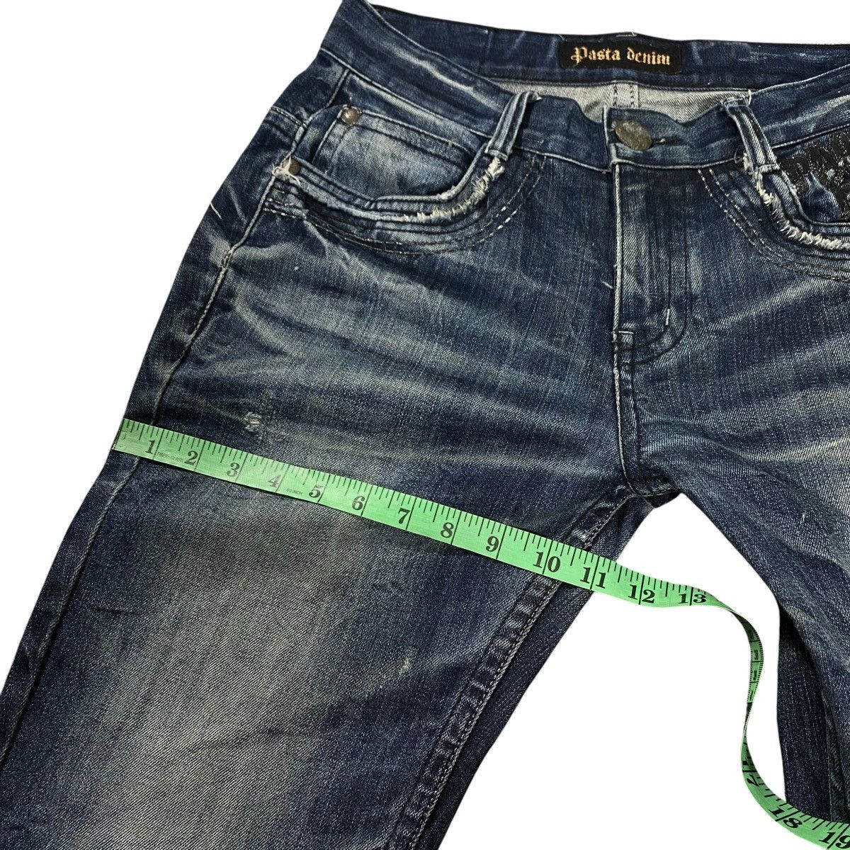 If Six Was Nine × Japanese Brand × Le Grande Bleu (L.G.B.) Pasta Denim Distressed Size 32 Blue Black Colour Size US 32 / EU 48 - 17 Thumbnail