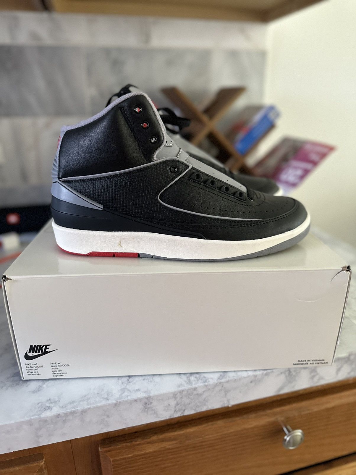 Nike Air Jordan 2 Retro Black Ciment | Grailed