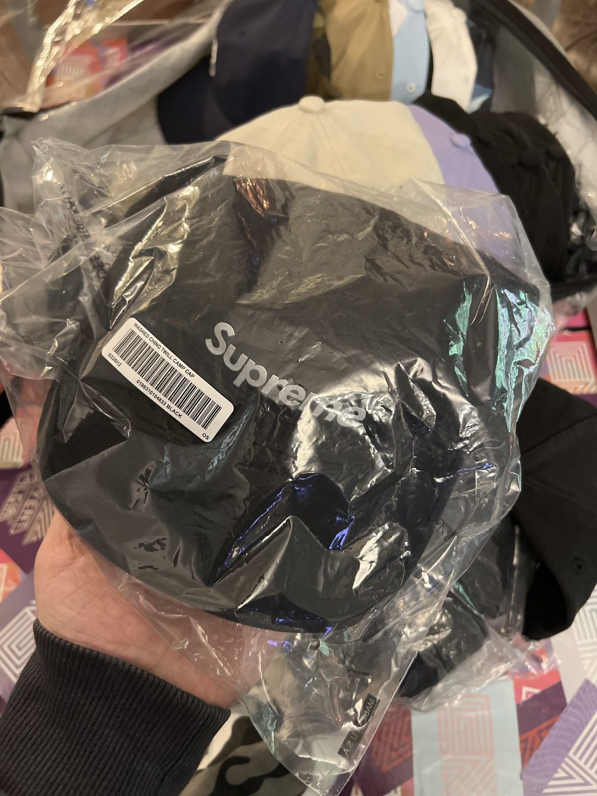 Supreme Supreme Washed Chino Twill Camp Cap Black Size ONE SIZE - 3 Thumbnail