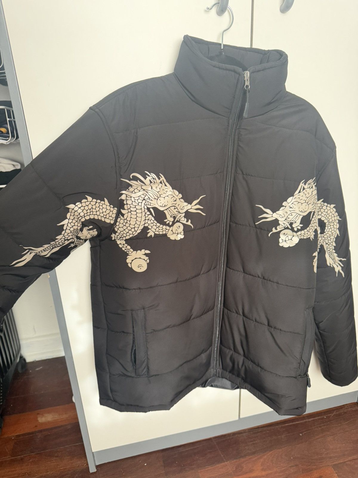 Other Black puffer jacket with dragon design #puffer #winterwear Size US XL / EU 56 / 4 - 2 Thumbnail