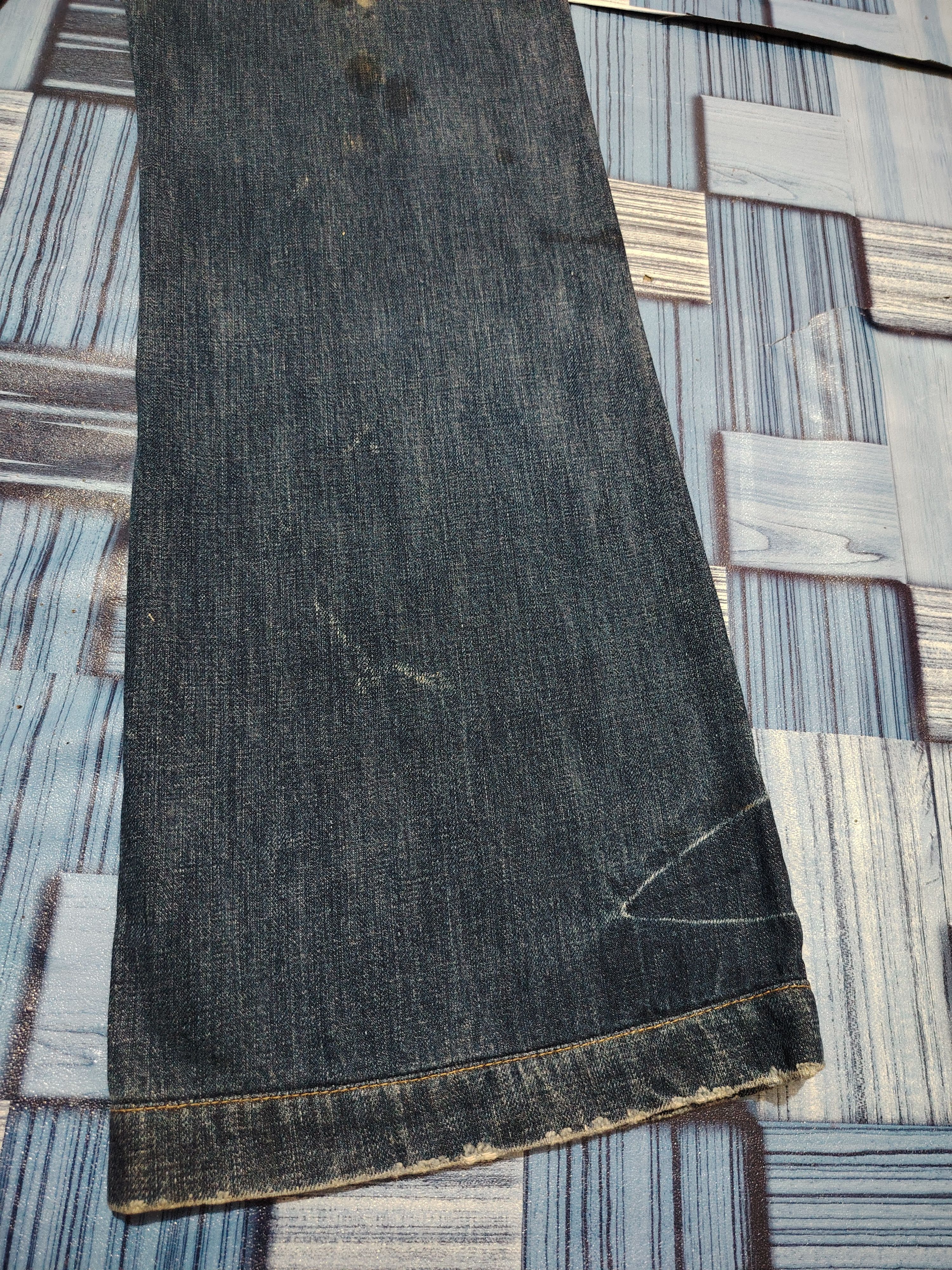 Who Decides War Japanese Saburoku Bell Bottom jeans Flared jeans Size US 31 - 17 Thumbnail