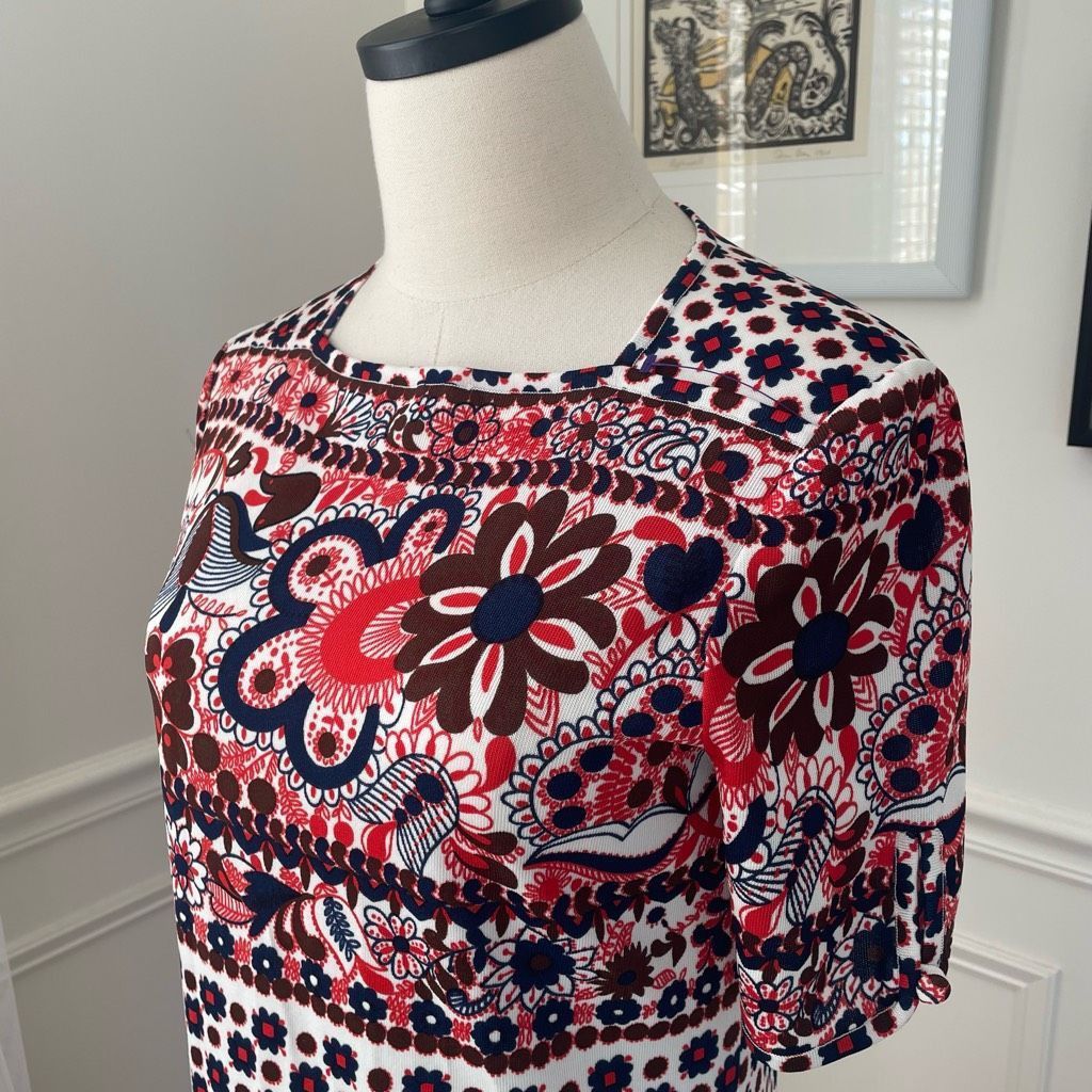 Vintage Vintage 70s Goldworm Italy Short Sleeve Mod Boho Print Dress Size M / US 6-8 / IT 42-44 - 6 Thumbnail