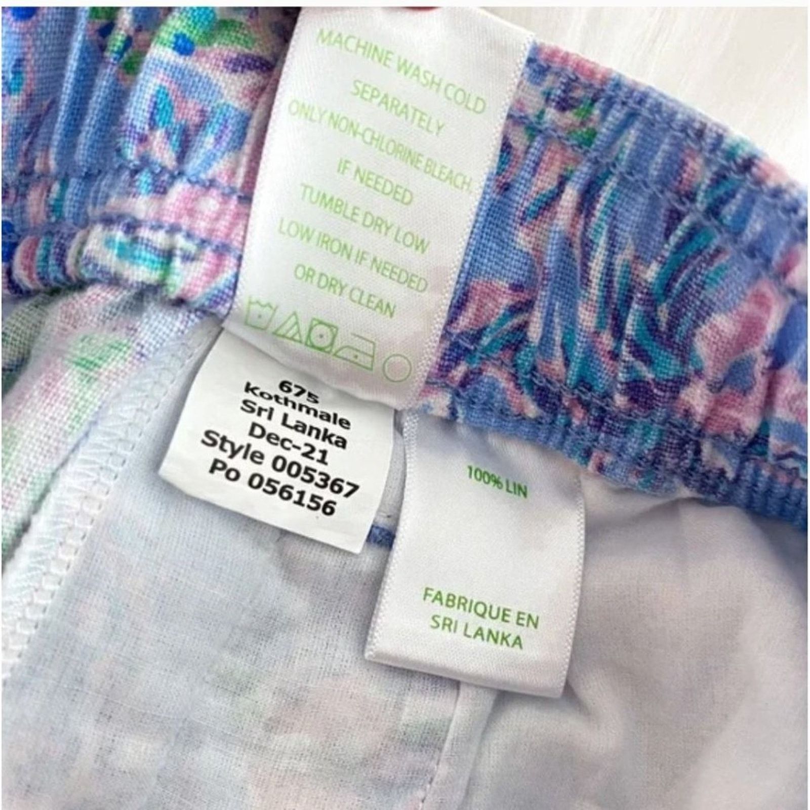 Lilly Pulitzer Lilly Pulitzer Taron Mid-Rise Linen Pant Blue Peri Medium Size 28" / US 6 / IT 42 - 4 Thumbnail