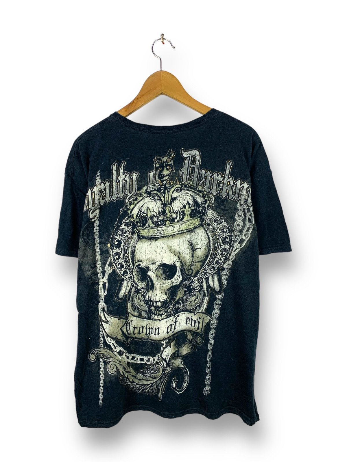 Other Rare! Crown of Evil Overprint Skulls Backhit Tee Size US XL / EU 56 / 4 - 1 Thumbnail
