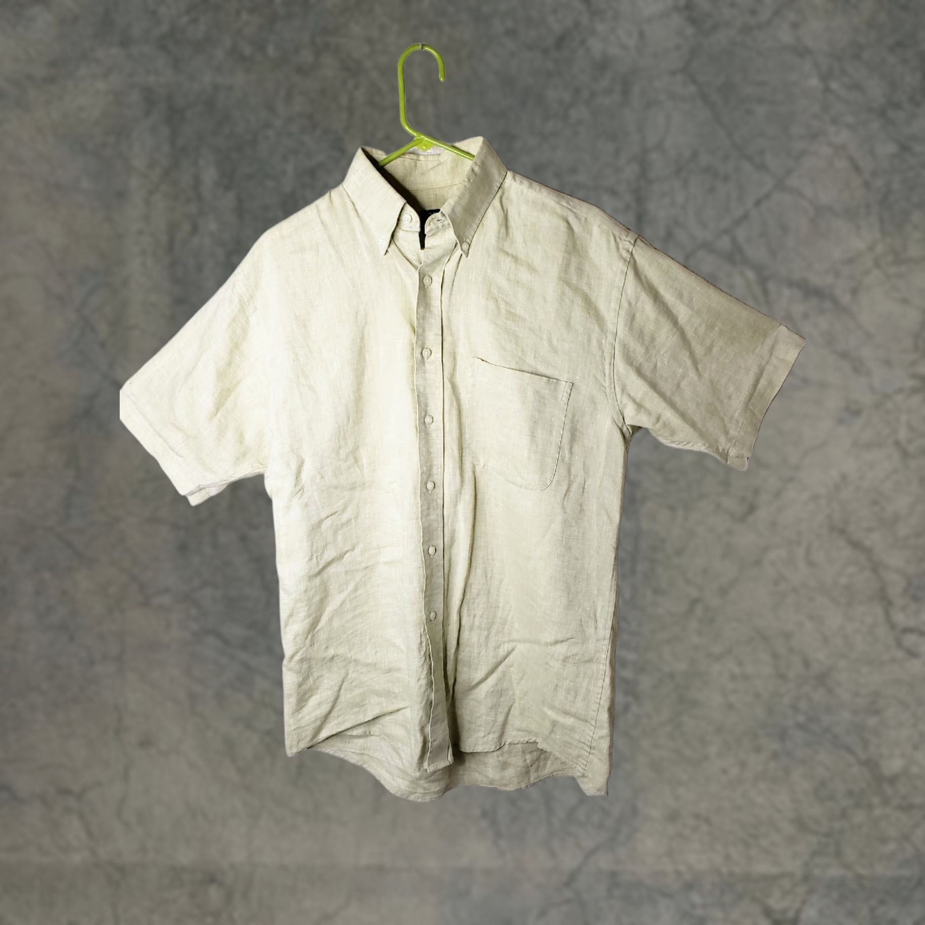 Jos. A. Bank JOS A BANK Linen Button-Down Short Sleeve Shirt M Mens Mint Green XS? Size US M / EU 48-50 / 2 - 1 Thumbnail