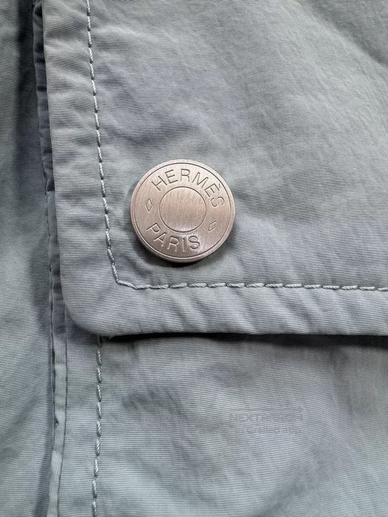 Hermes Hermes Light Blue Fur and Leather Two Piece Coat Size US M / EU 48-50 / 2 - 7 Thumbnail