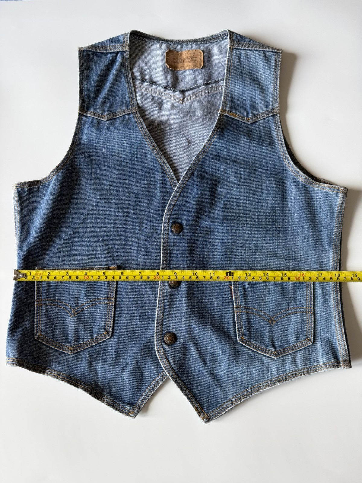 Levi's Vintage Clothing Levi’s vest jeans vintage Size 46R - 20 Thumbnail