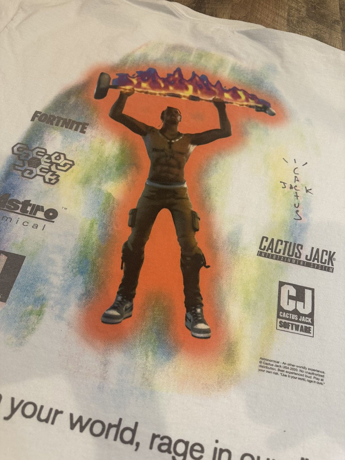 Travis Scott Travis Scott Cactus Jack Fortnite Rage Emote Astro Shirt Tee Size US XL / EU 56 / 4 - 2 Thumbnail