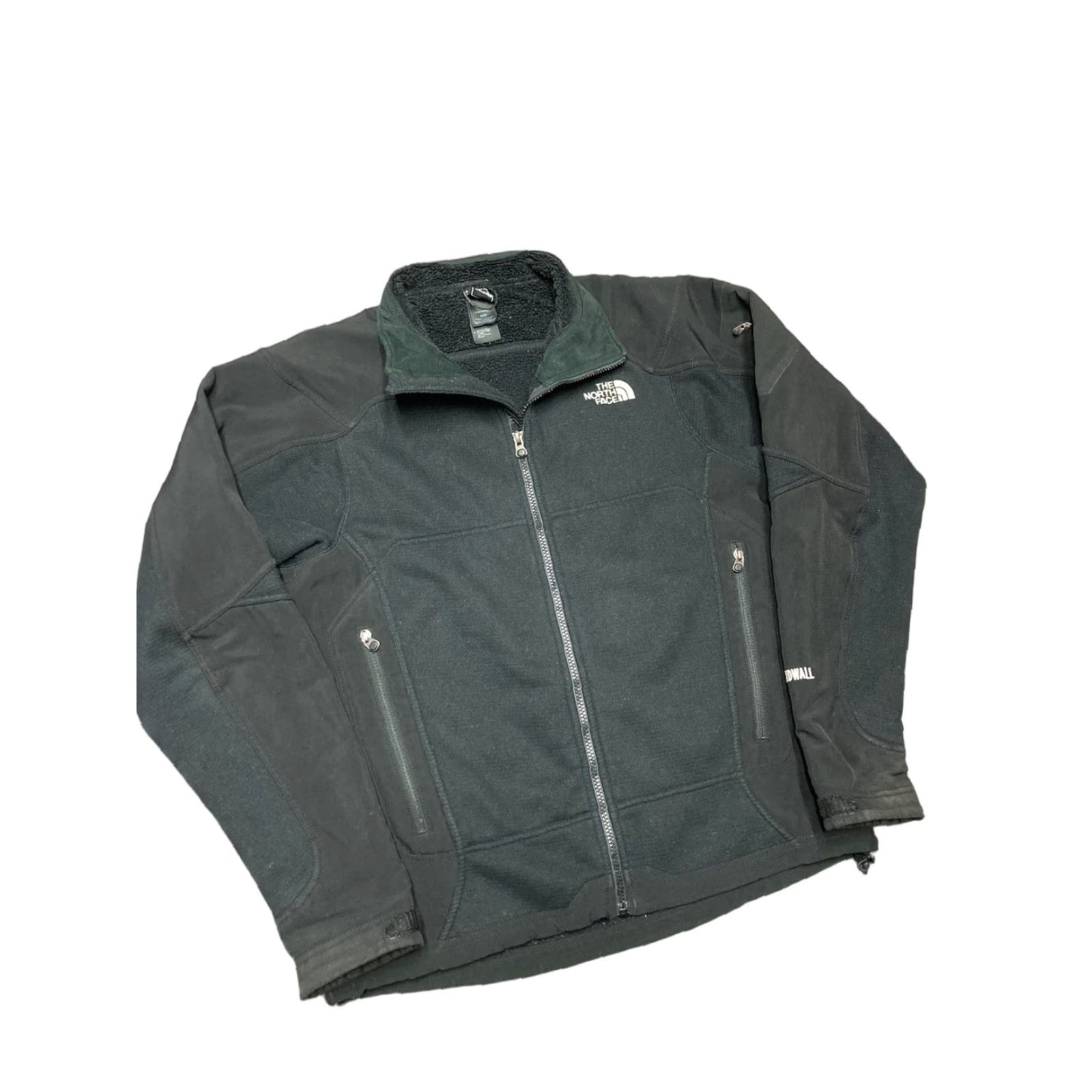 The North Face The North Face Windwall Jacket Black Full Zip Lined Gridded Fleece Sherpa Medium Mens M Black Windwall Jacket Size US M / EU 48-50 / 2 - 1 Thumbnail