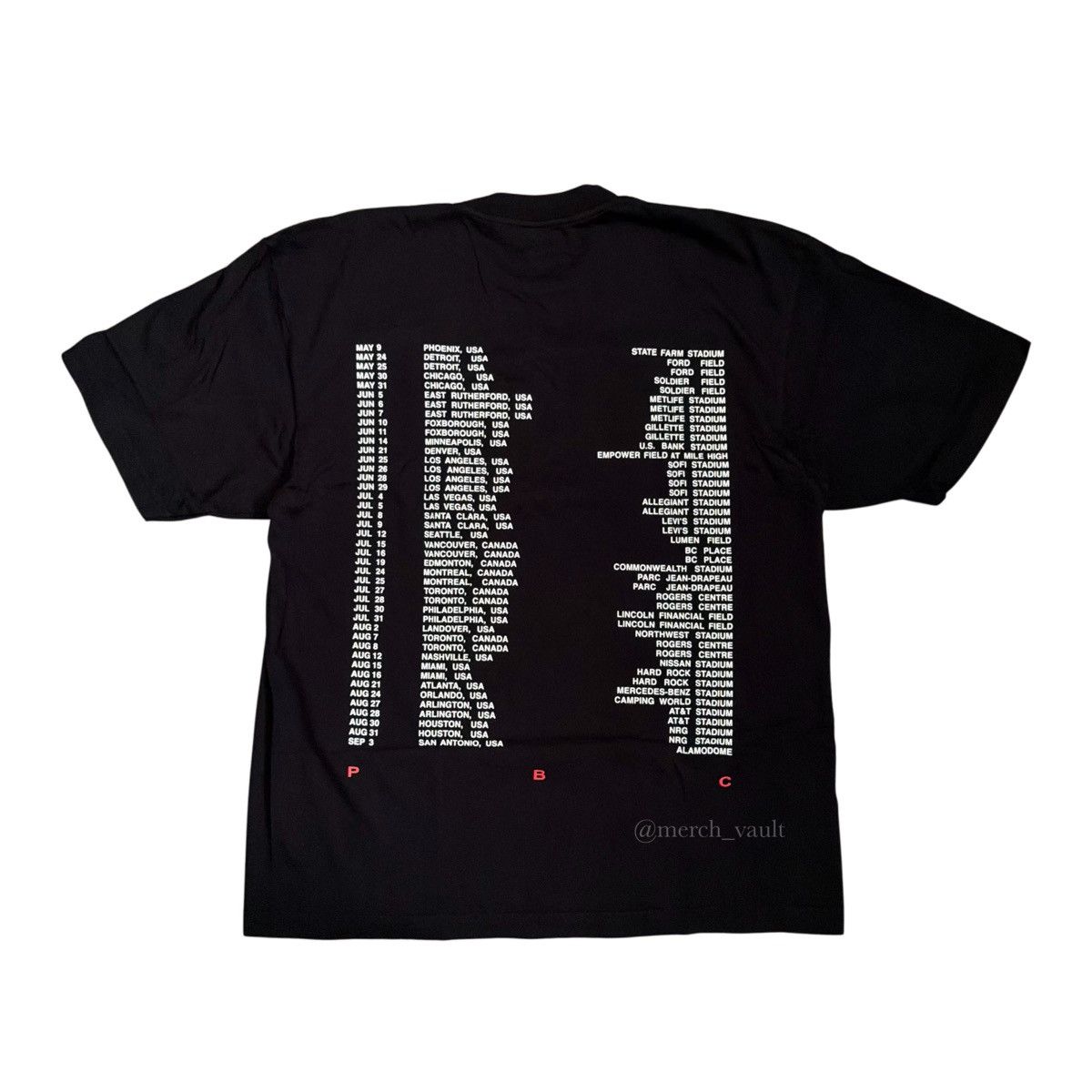 Playboi Carti PBC AHTD Tour Tee Size US M / EU 48-50 / 2 - 2 Thumbnail