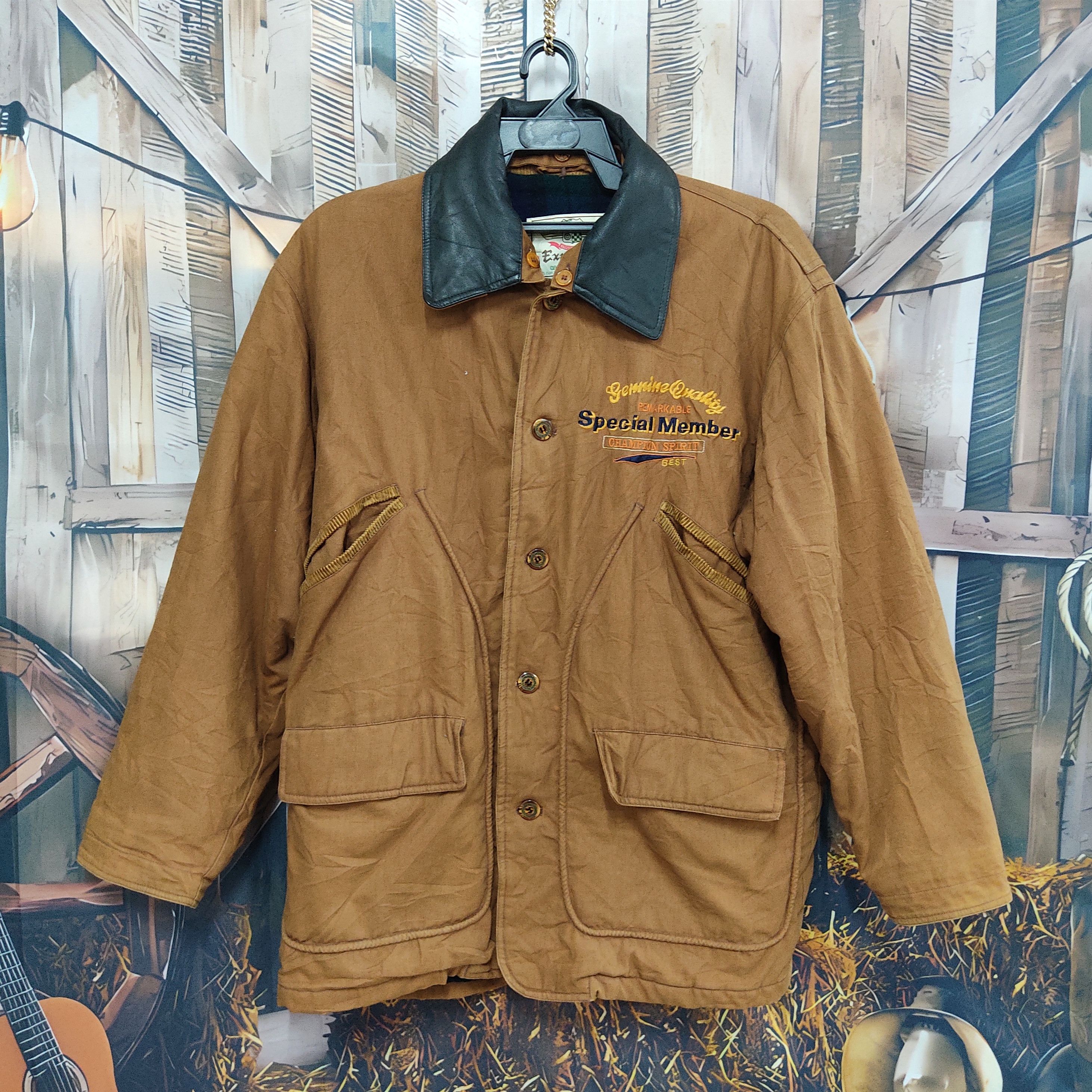 Hunt Club × Japanese Brand × Vintage 80s Expressly Canvas Barn Double Collar Chore Jacket Size US L / EU 52-54 / 3 - 1 Thumbnail