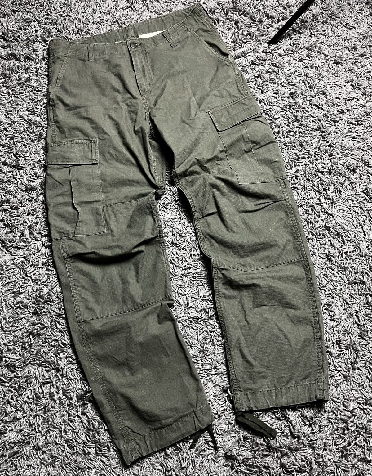 Carhartt Wip Carhartt WIP Regular Cargo Pants Olive Ripstop 33x32 Size US 33 - 3 Thumbnail