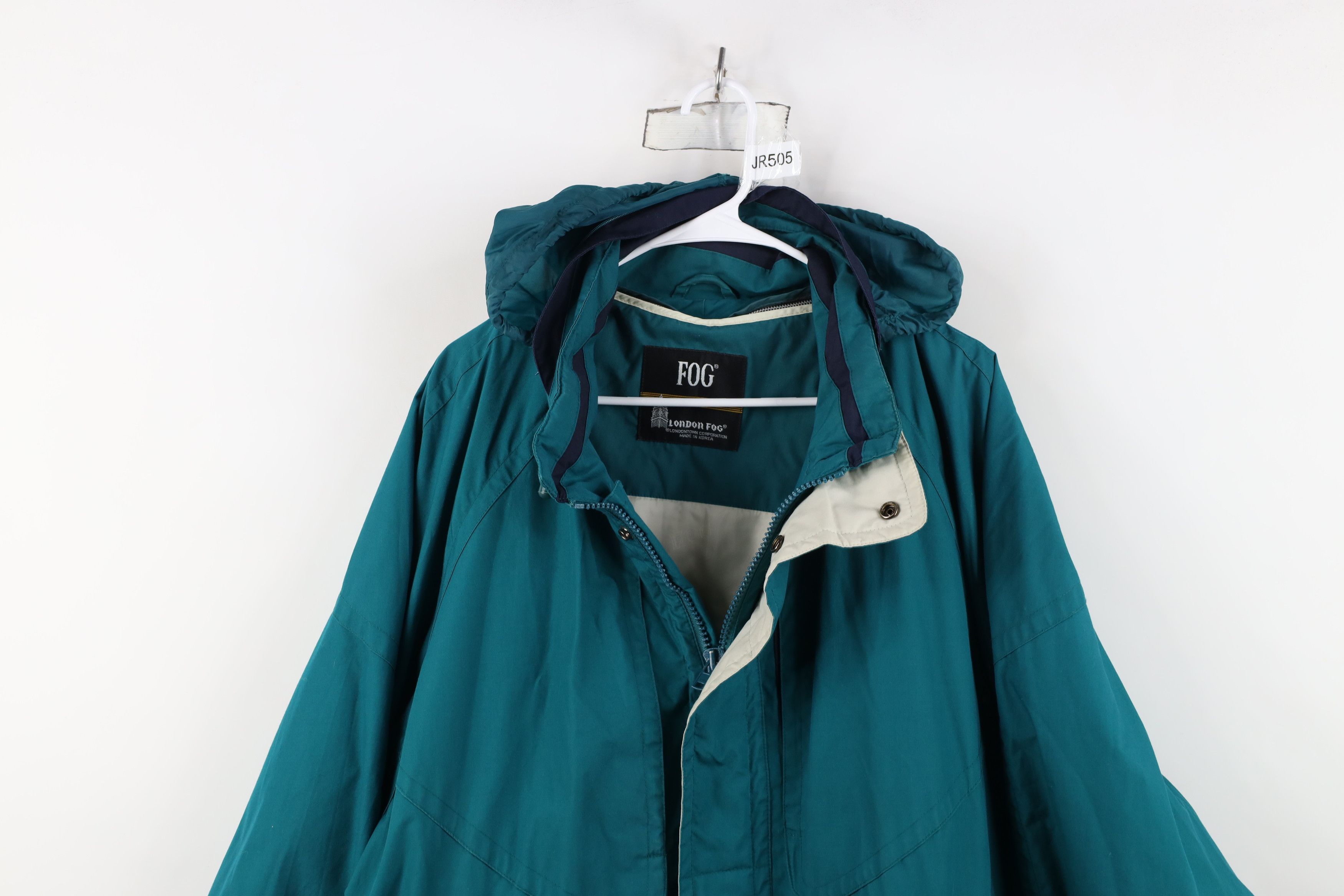 Vintage Vintage 90s Streetwear Lined Hooded Windbreaker Rain Jacket Size US XL / EU 56 / 4 - 2 Thumbnail