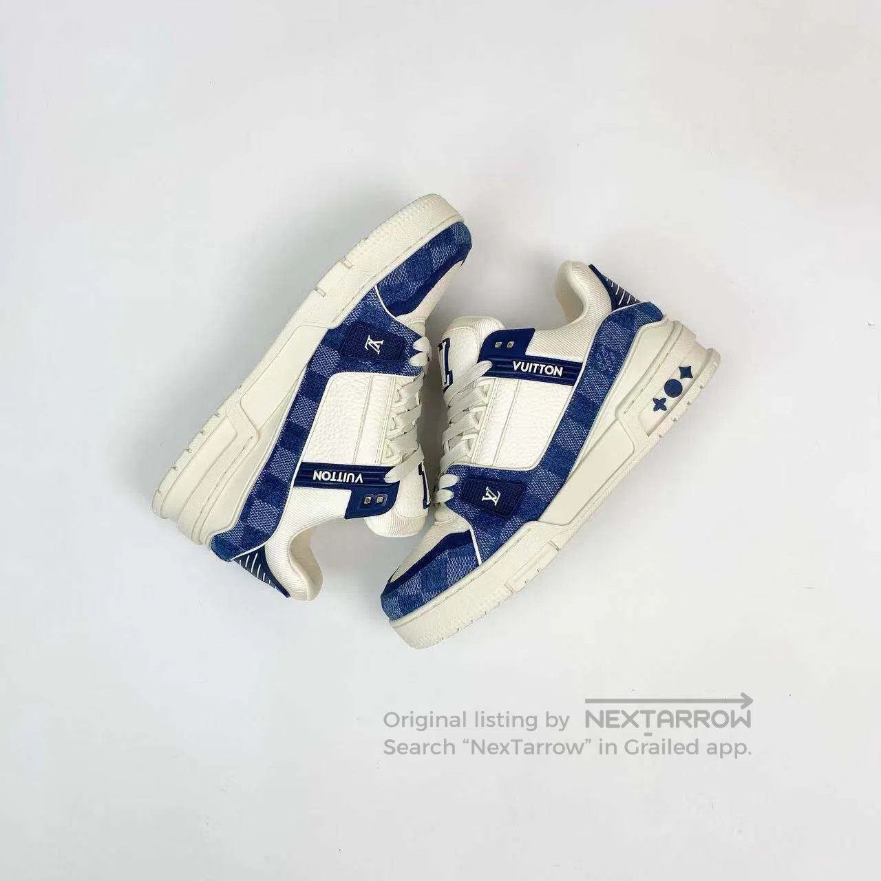 Louis Vuitton Louis Vuitton Size 4 Trainer denim shoes| Size US 7.5 / IT 37.5 - 4 Thumbnail