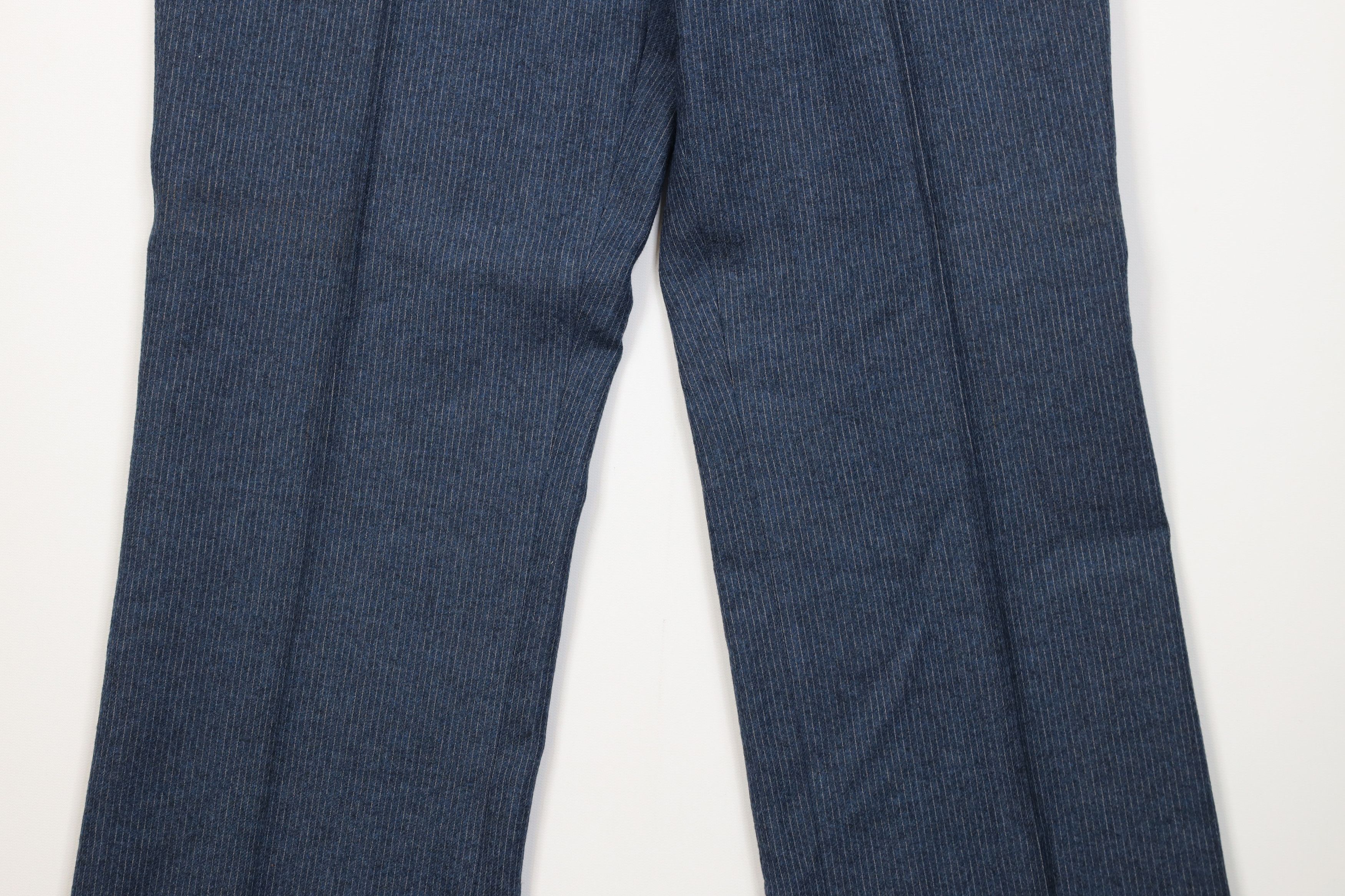 Vintage Vintage 70s Streetwear Wool Flannel Knit Wide Leg Pants USA Size US 32 / EU 48 - 3 Thumbnail