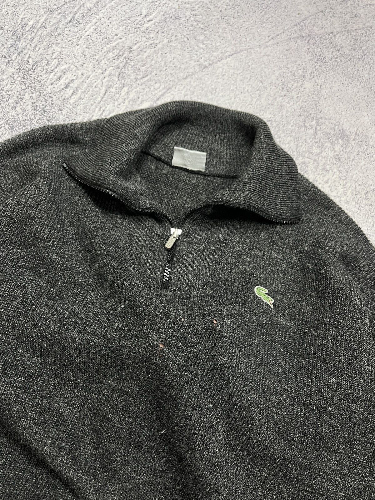 Lacoste × Vintage Vintage Rare Lacoste Made in France Wool Zip Sweater Y2K Size US L / EU 52-54 / 3 - 14 Thumbnail