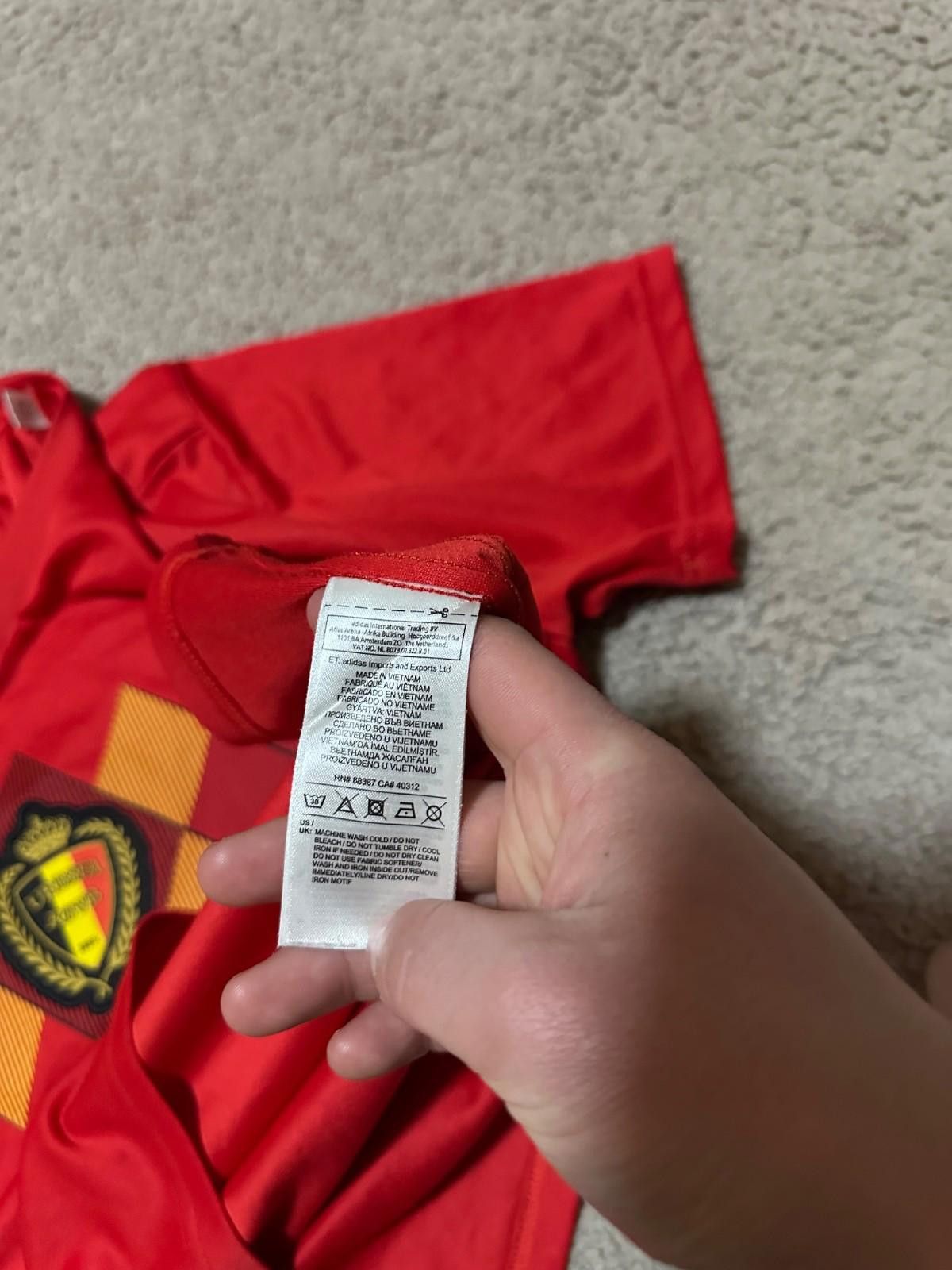 Adidas Belgium Adidas 2018 Football Shirt Soccer Jersey Size US L / EU 52-54 / 3 - 6 Thumbnail