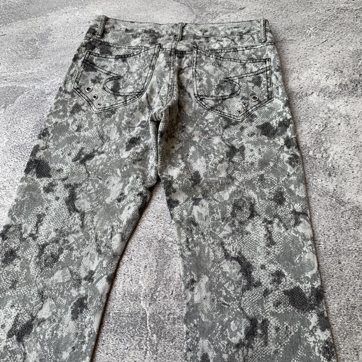 If Six Was Nine Rare🔥 Semantic Design Python Snake Skin Flared Jeans Size US 30 / EU 46 - 6 Thumbnail