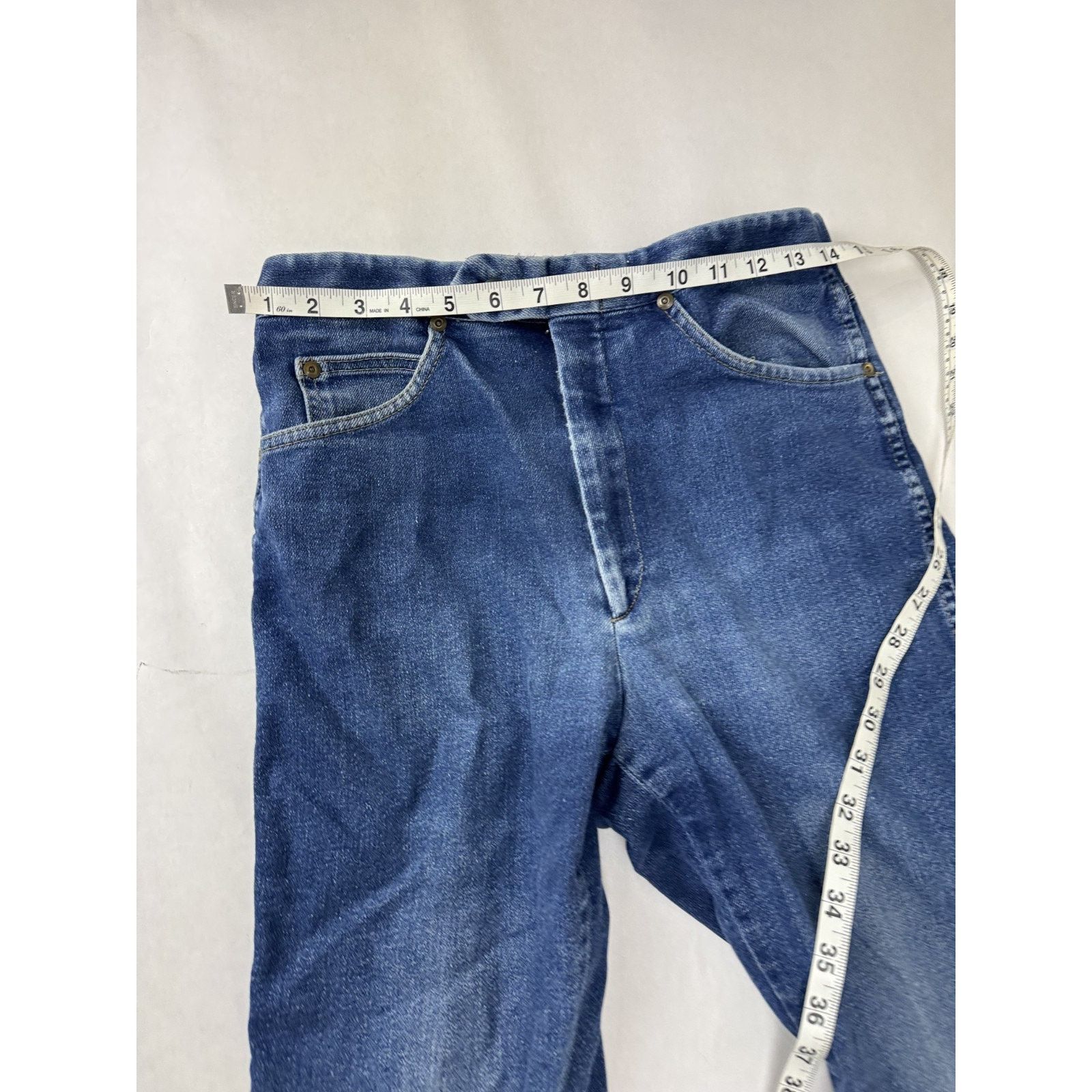 Other 1970s Vintage Sansabelt Jeans Blue High Rise Built-In USA 28 Size 28" / US 6 / IT 42 - 3 Thumbnail