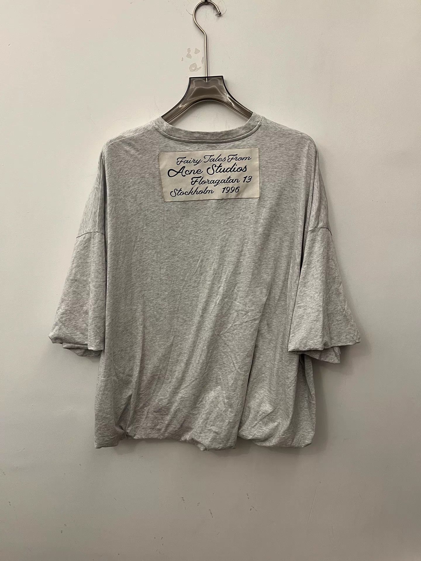 Acne Studios Acne gray oversized crew 5-sleeve T-shirt women's S Size S / US 4 / IT 40 - 3 Thumbnail