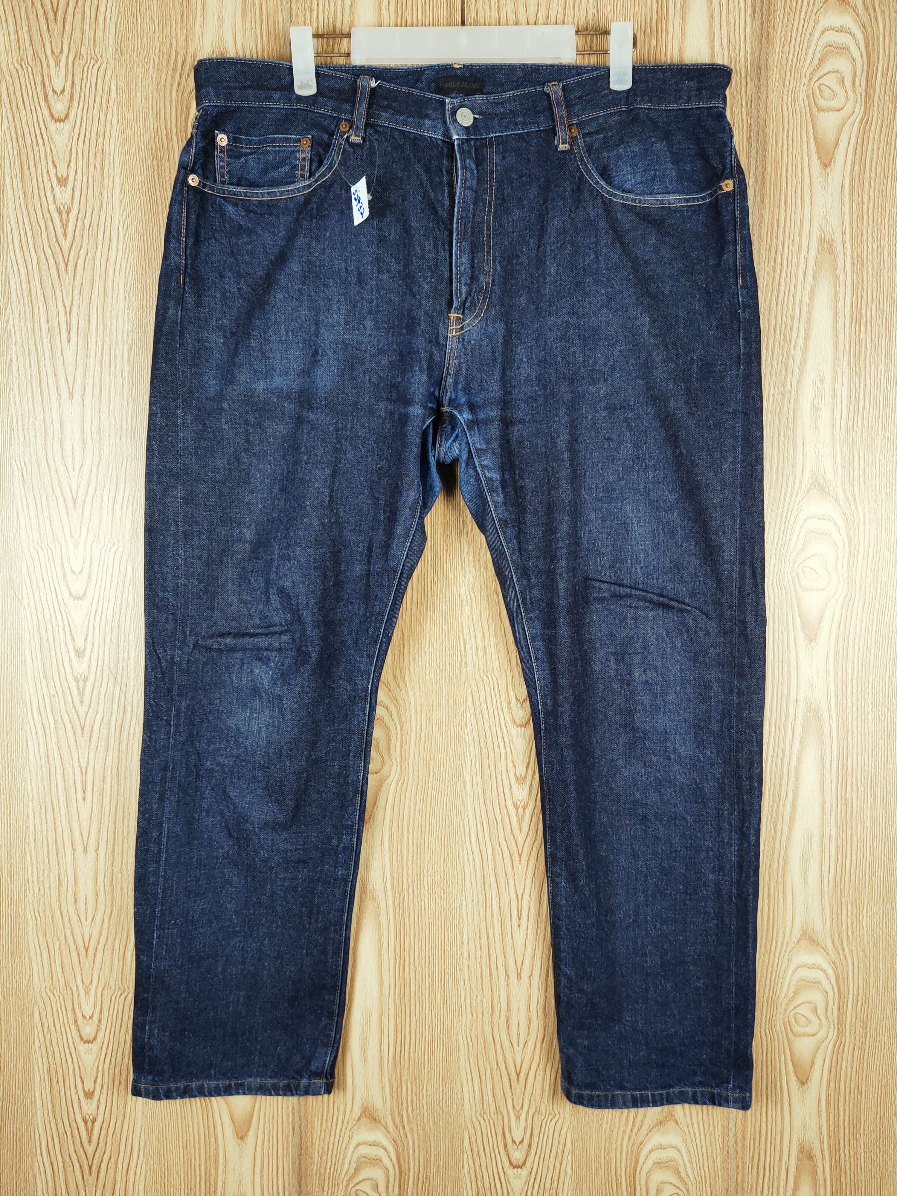 Japanese Brand Uniqlo Dark Blue Distressed Ripped Jeans #S2732 Size US 38 / EU 54 - 1 Thumbnail
