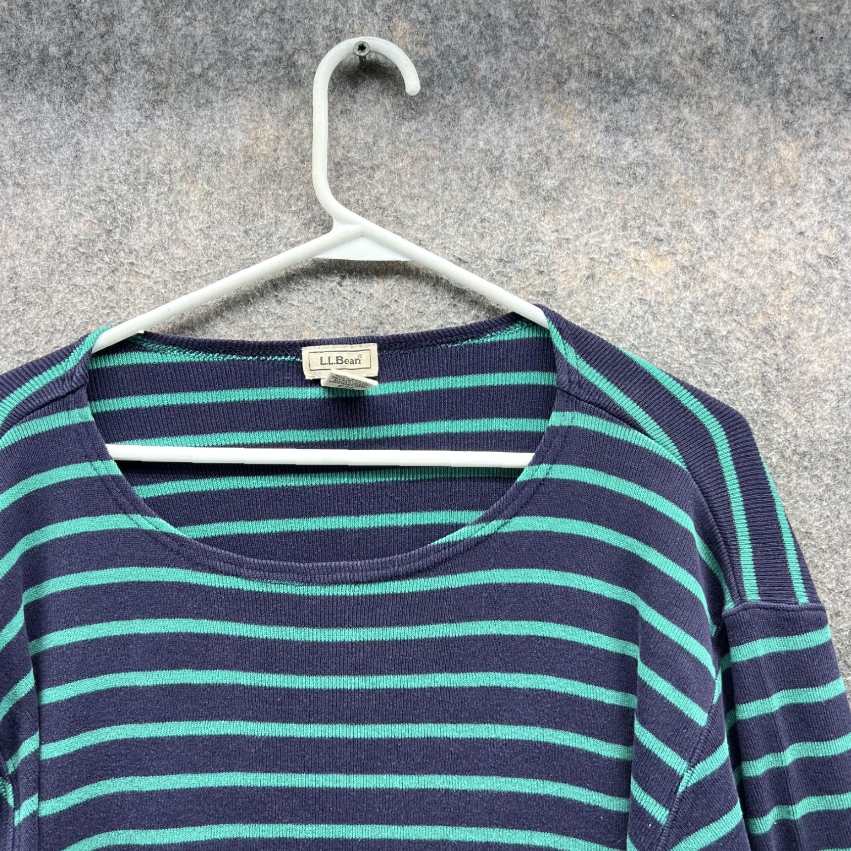 Vintage VINTAGE LL Bean Shirt Women XL Blue Striped Fleece Knit Top Regular Size XL / US 12-14 / IT 48-50 - 6 Thumbnail