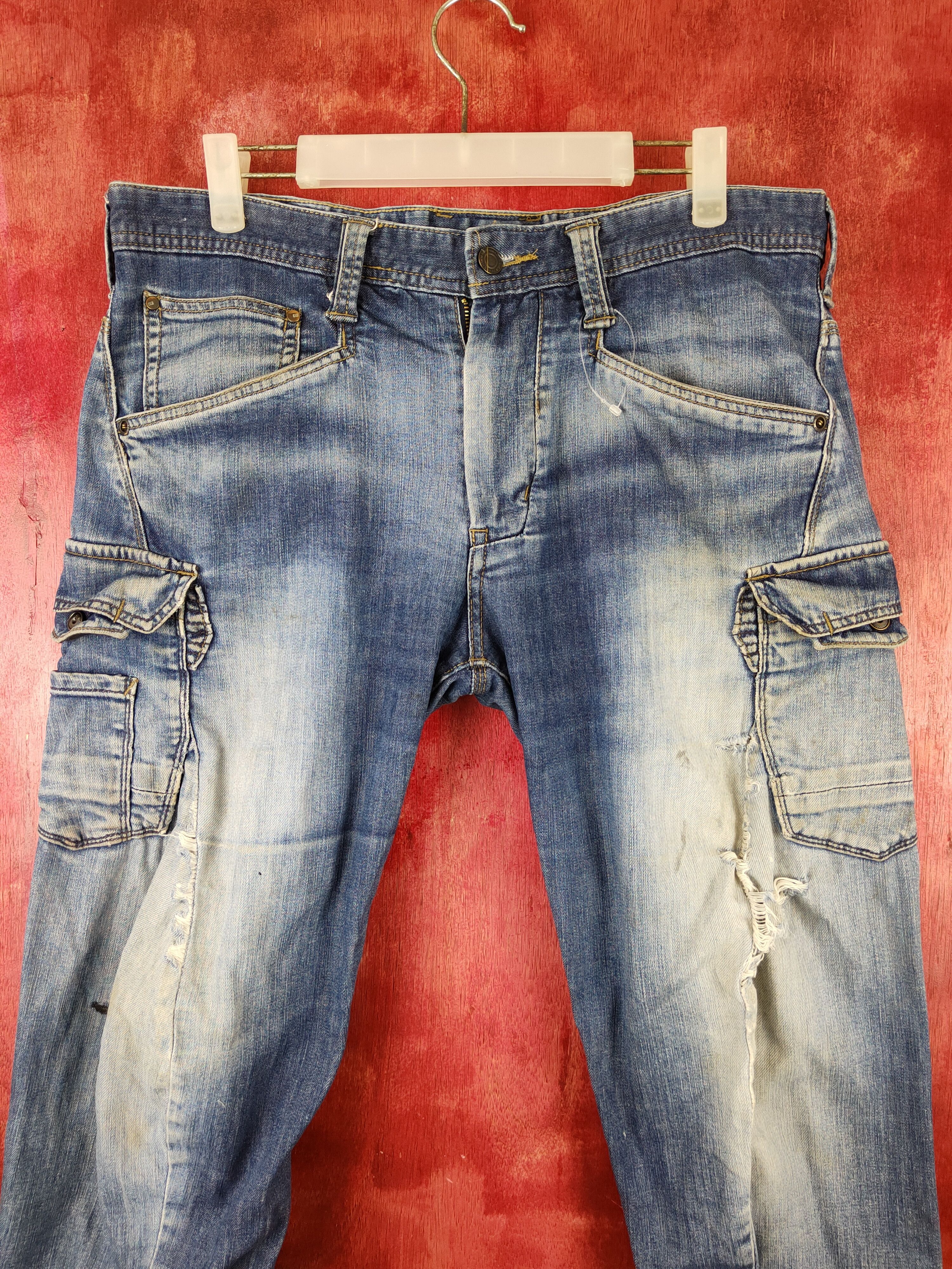 Japanese Brand × Vintage Evenriver Blue Faded Distressed Ripped Jeans #S1856 Size US 31 - 2 Thumbnail