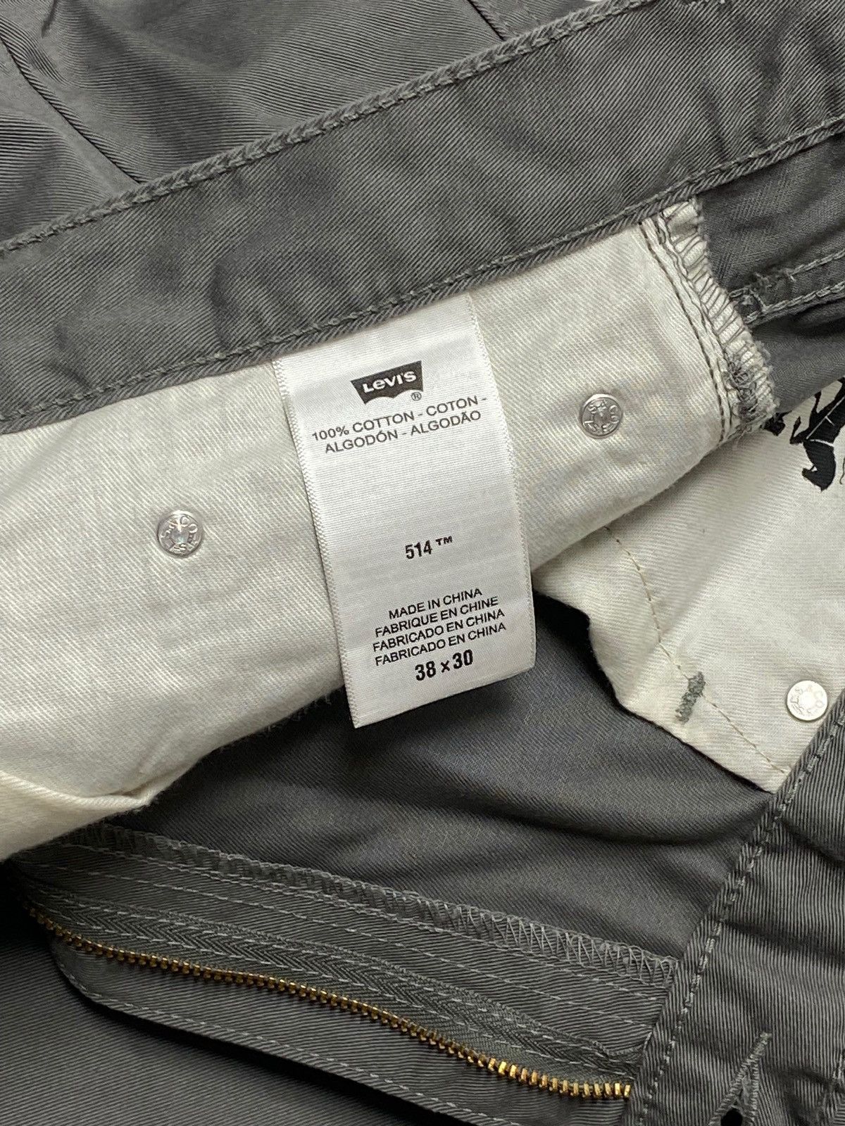 Levi's Vintage LEVIS Grey Pants Jeans Wide Baggy 514 W37 L29 Size US 37 - 7 Thumbnail