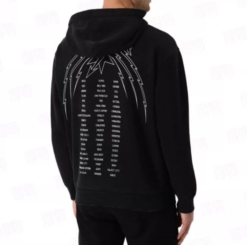 Givenchy Givenchy Cotton Hooded Long-Sleeved Sweatshirt with Lightn Size US M / EU 48-50 / 2 - 7 Thumbnail