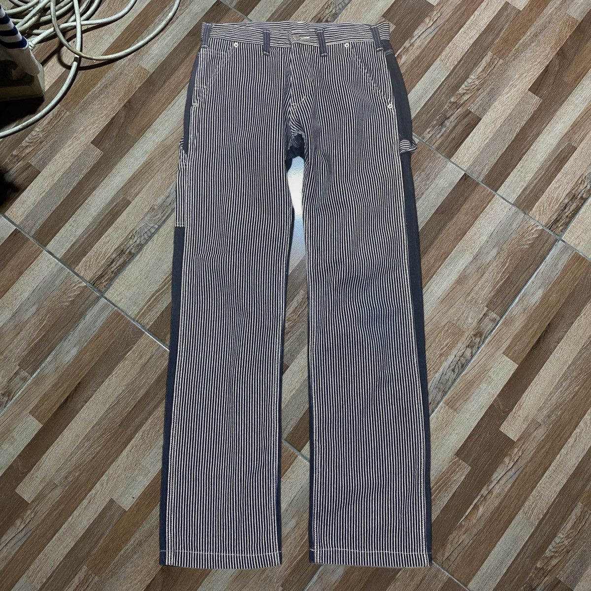 image of Archival Clothing x Avant Garde Kojima Genes Denim Hickory Carpenter Pants, Men's (Size 30)