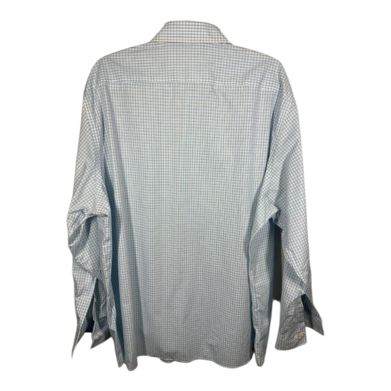 Michael Kors Michael Kors Mens Blue Plaid Dress Shirt Size XXL Size US XXL / EU 58 / 5 - 2 Thumbnail