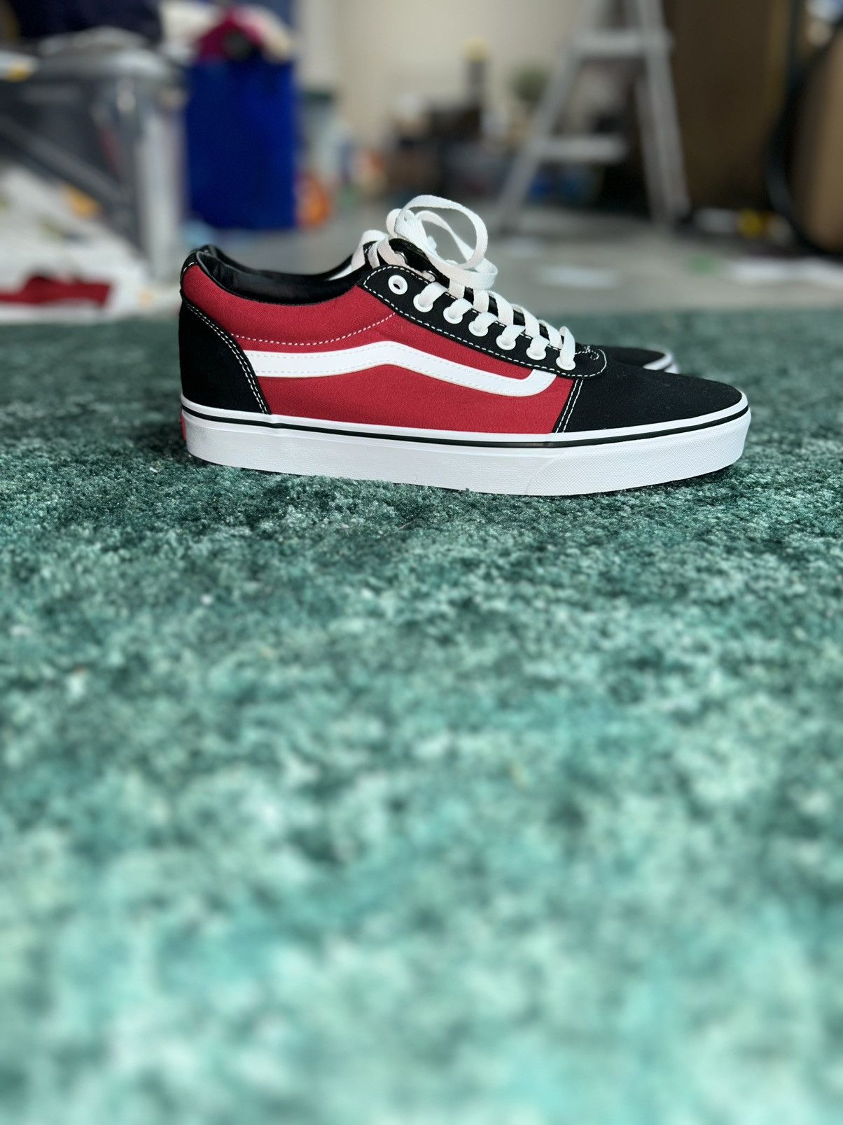 Vans Size 11 - VANS Old Skool Black+Red “Checkered”. Size US 11 / EU 44 - 2 Thumbnail