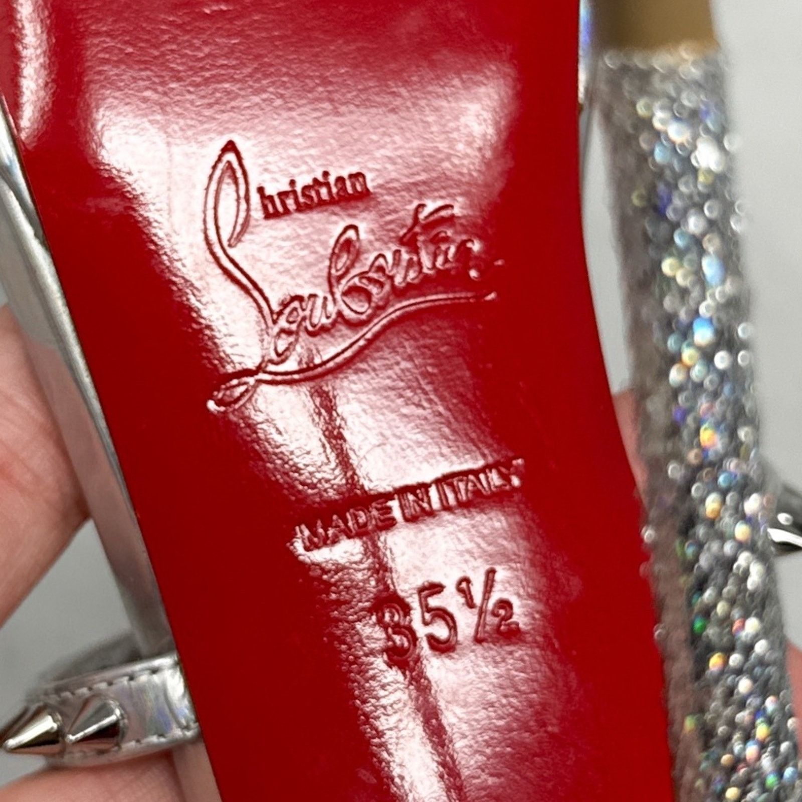 Christian Louboutin Christian Louboutin Choca Lux 120 Holographic Platform Heels Size US 5.5 / IT 35.5 - 12 Thumbnail