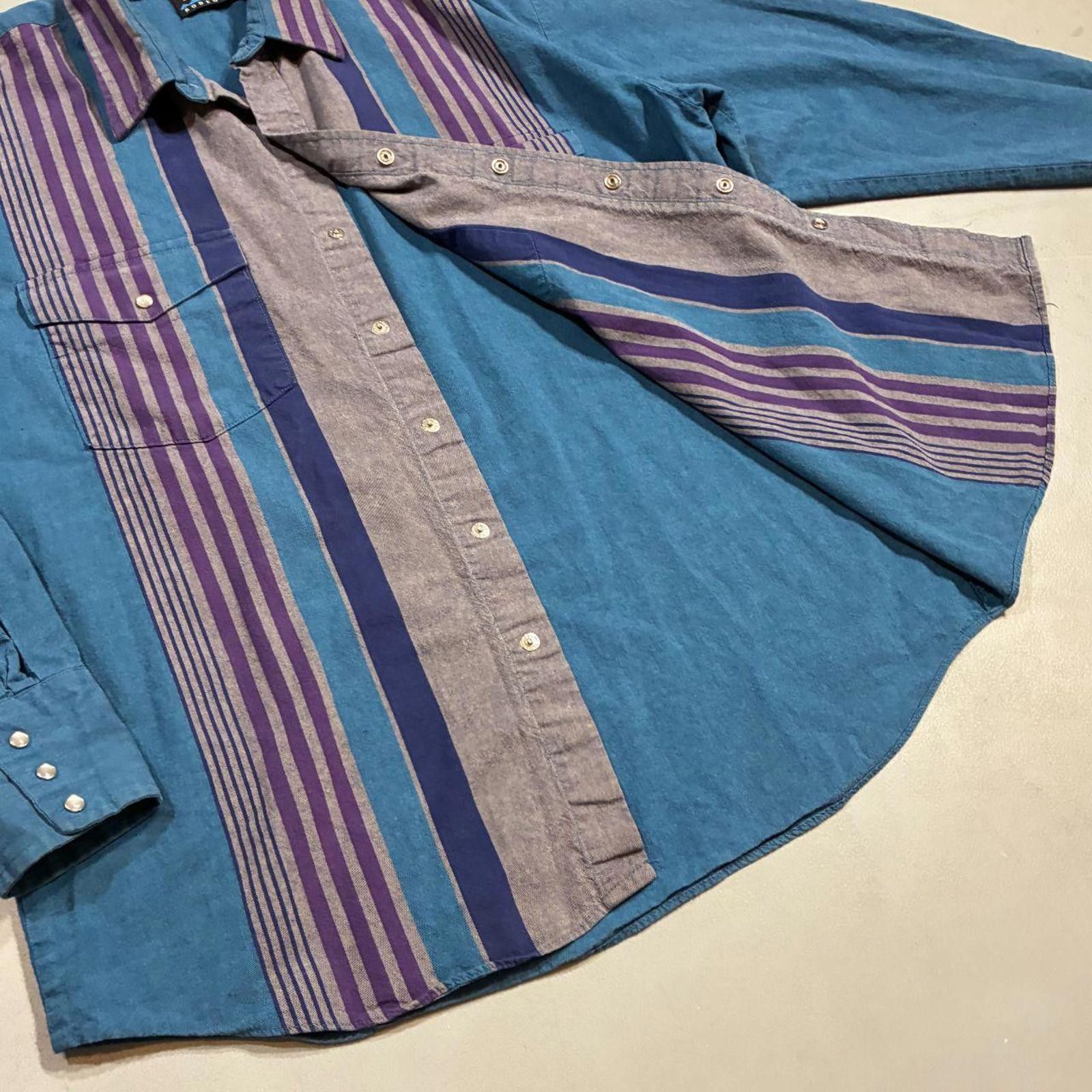 Roper Vintage Roper Rodeo Blue Western Pearl Snap Shirt Size US L / EU 52-54 / 3 - 5 Thumbnail