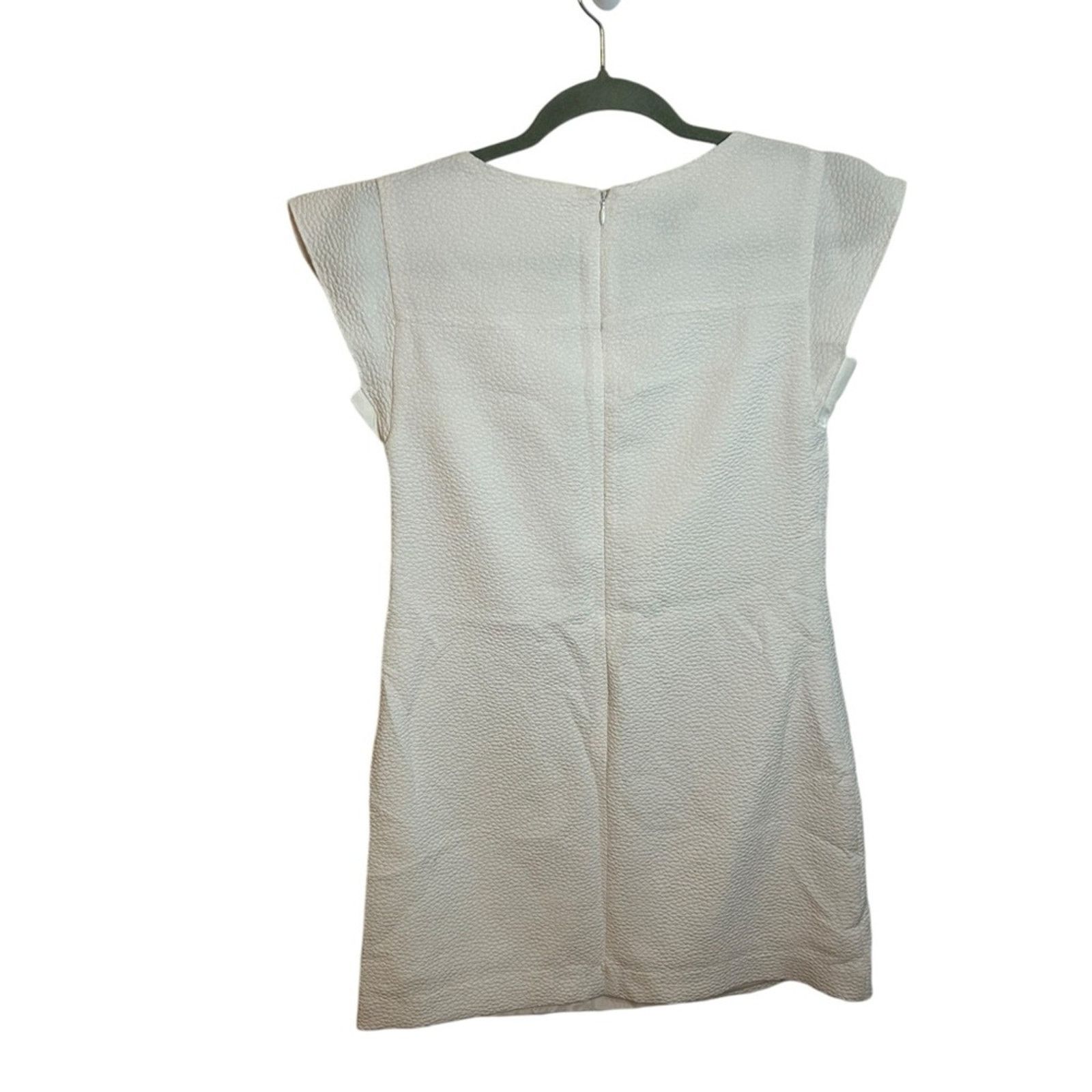 Other Metaphor White Textured Mini Dress Size S / US 4 / IT 40 - 2 Thumbnail