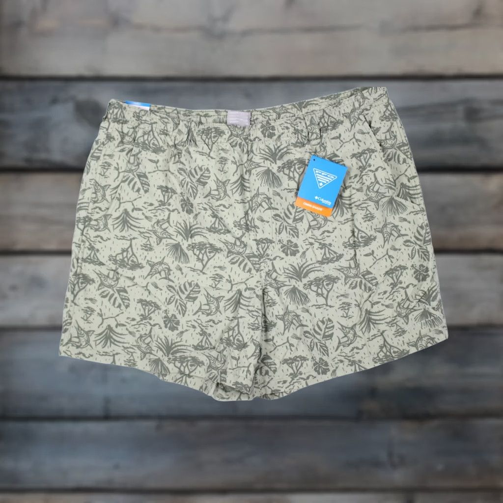 Vintage Columbia PFG Men's Super Backcast II Water Shorts XL Green Sailfish 382 Floral Size US 36 / EU 52 - 1 Thumbnail