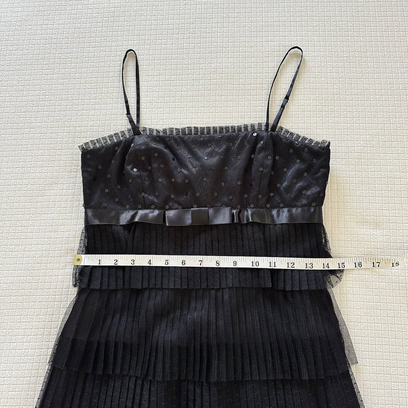 Forever 21 Forever 21 Y2K Mesh Sequin Tiered Cocktail Dress Black US S Size S / US 4 / IT 40 - 11 Thumbnail