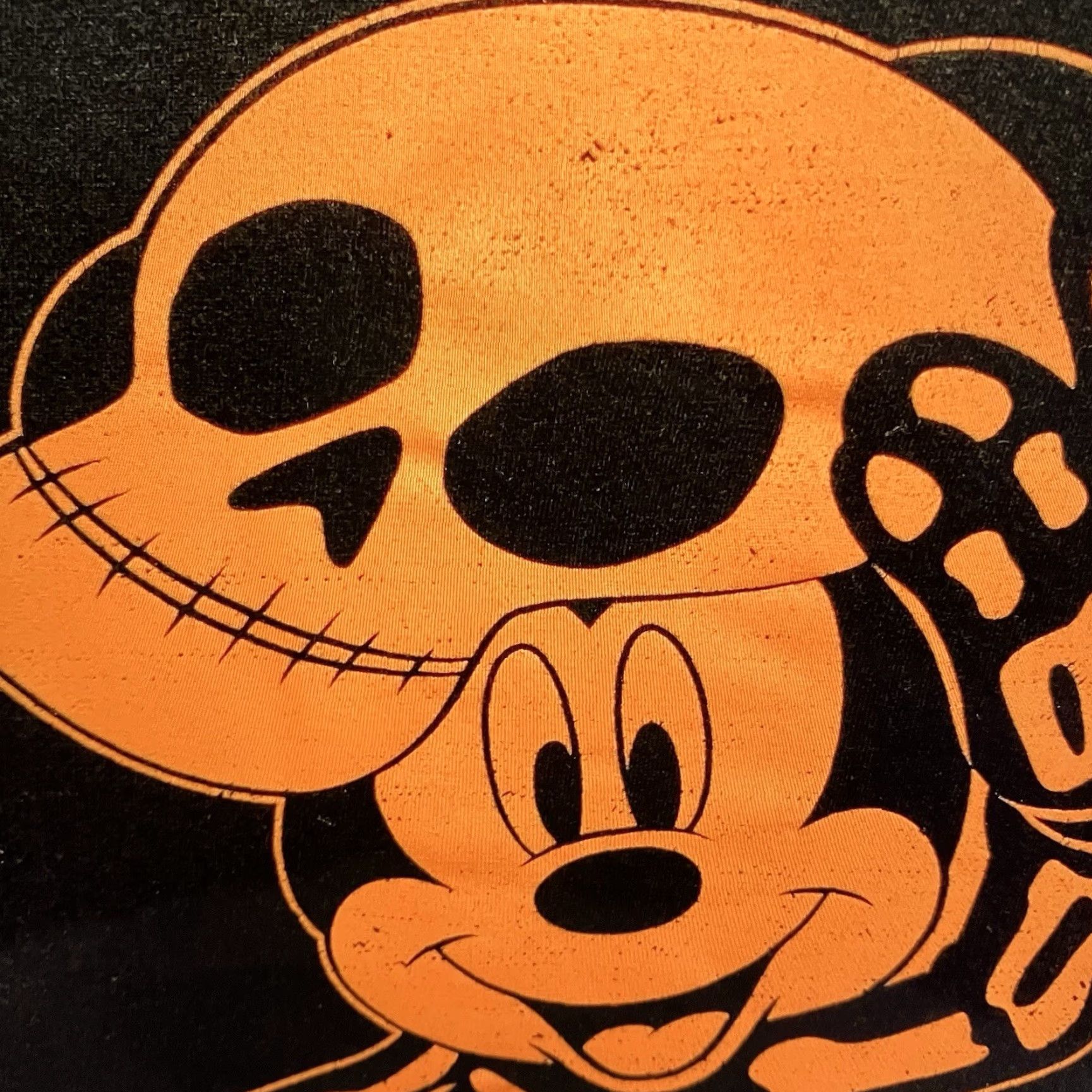 Disney VINTAGE Disney Mickey Mouse Halloween T-Shirt Men 2XL Cotton Short Sleeve Black Orange Graphic Retro Size US XXL / EU 58 / 5 - 5 Thumbnail