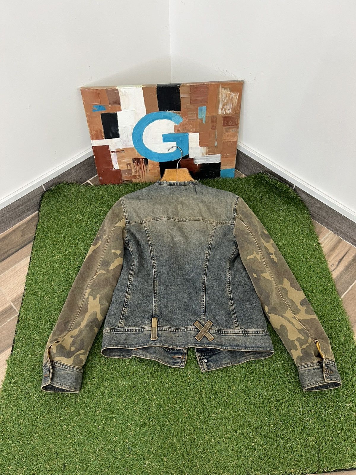 Dolce & Gabbana Vintage D&G 2003 mini puffer camo sleeve denim jacket Size US XS / EU 42 / 0 - 13 Thumbnail