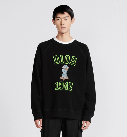 Dior o1w1db10525 483J63 Relaxed-Fit Bobby Sweatshirt in Black Size US M / EU 48-50 / 2 - 4 Thumbnail