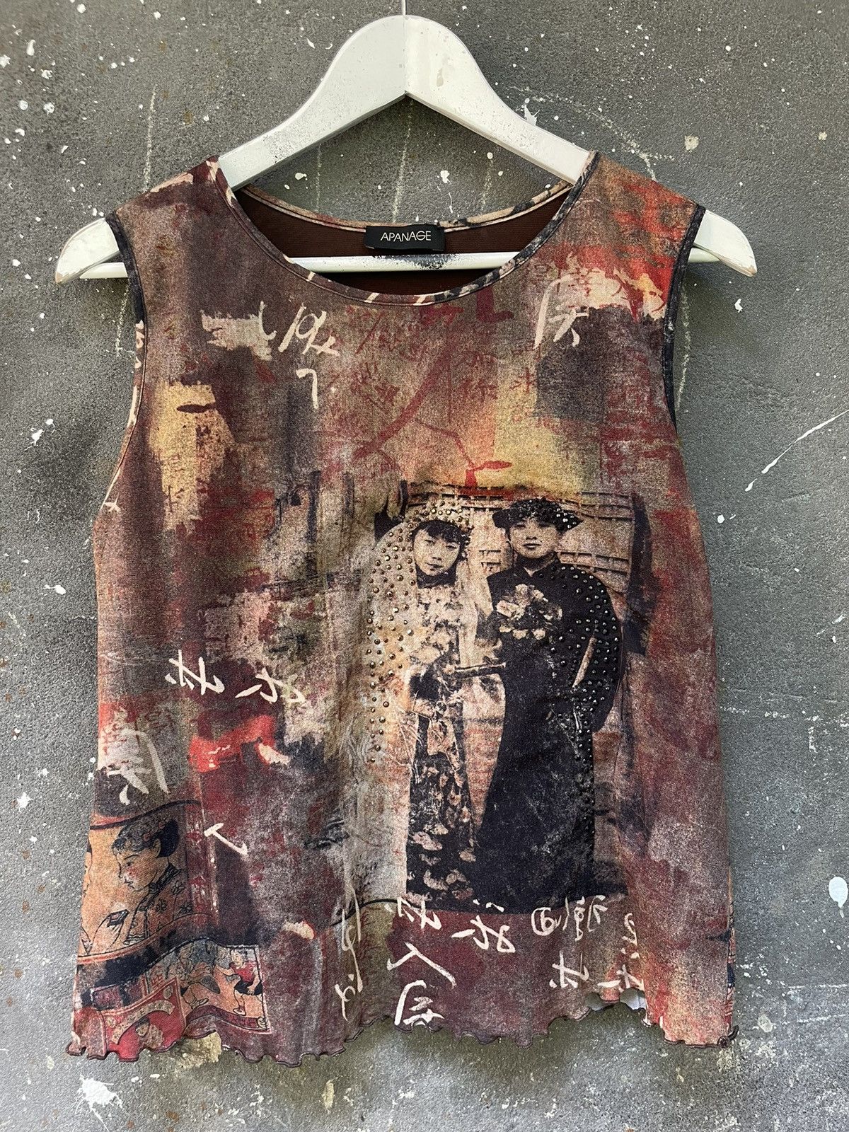 Japanese Brand Vintage Apanage Y2K 00’s Japanese Short Sleeve Tee RARE Size XL / US 12-14 / IT 48-50 - 3 Thumbnail