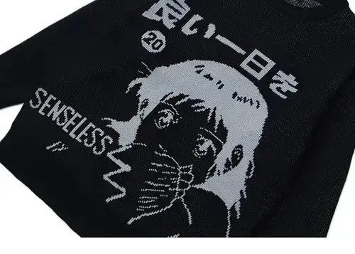 Japanese Brand × Vintage Knitted Sweater Grunge Cartoon Anime Pullover harajuku style Size US L / EU 52-54 / 3 - 3 Thumbnail