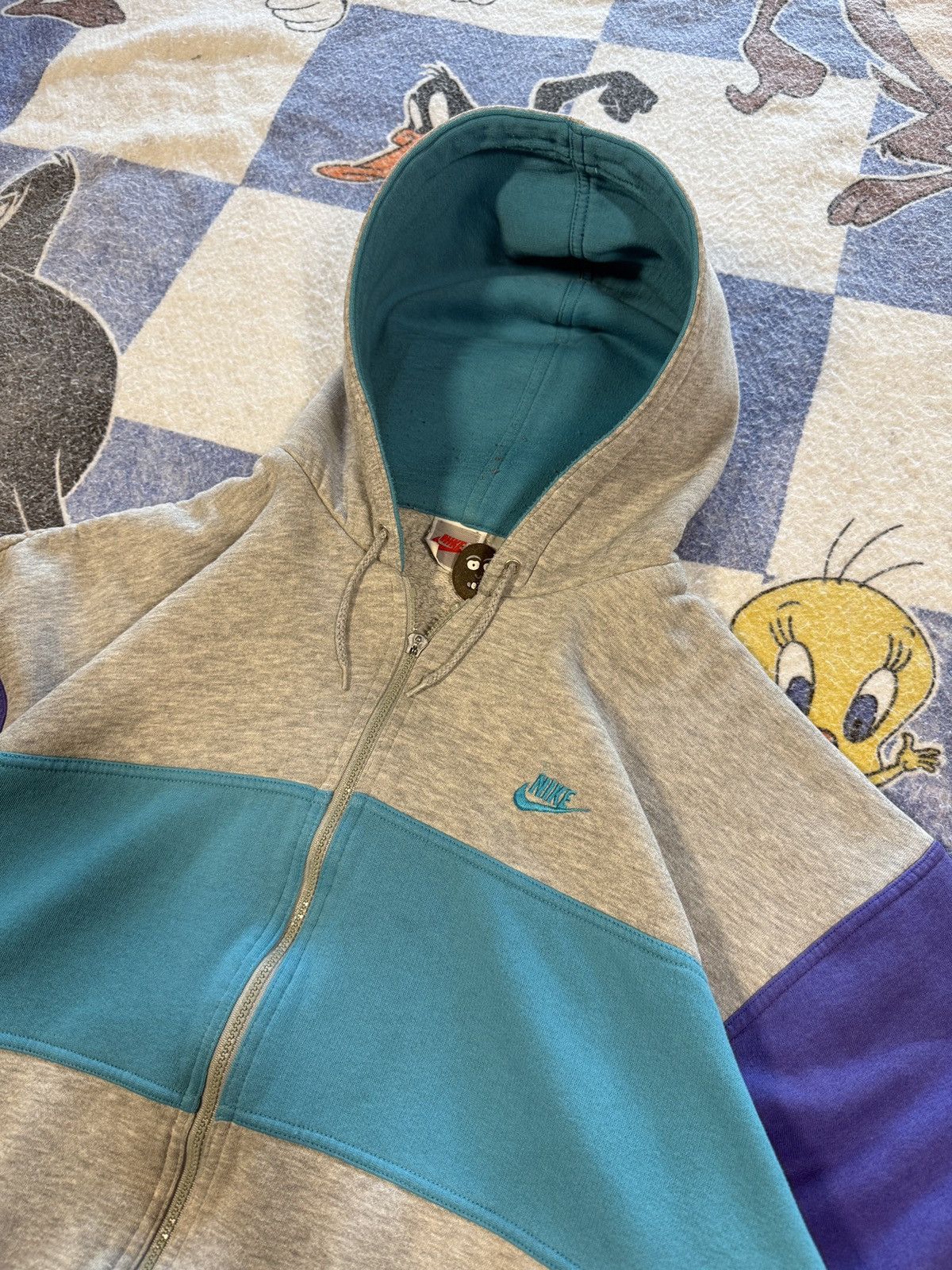 Nike Vintage Nike swoosh zip up sweatshirt Size US L / EU 52-54 / 3 - 3 Thumbnail