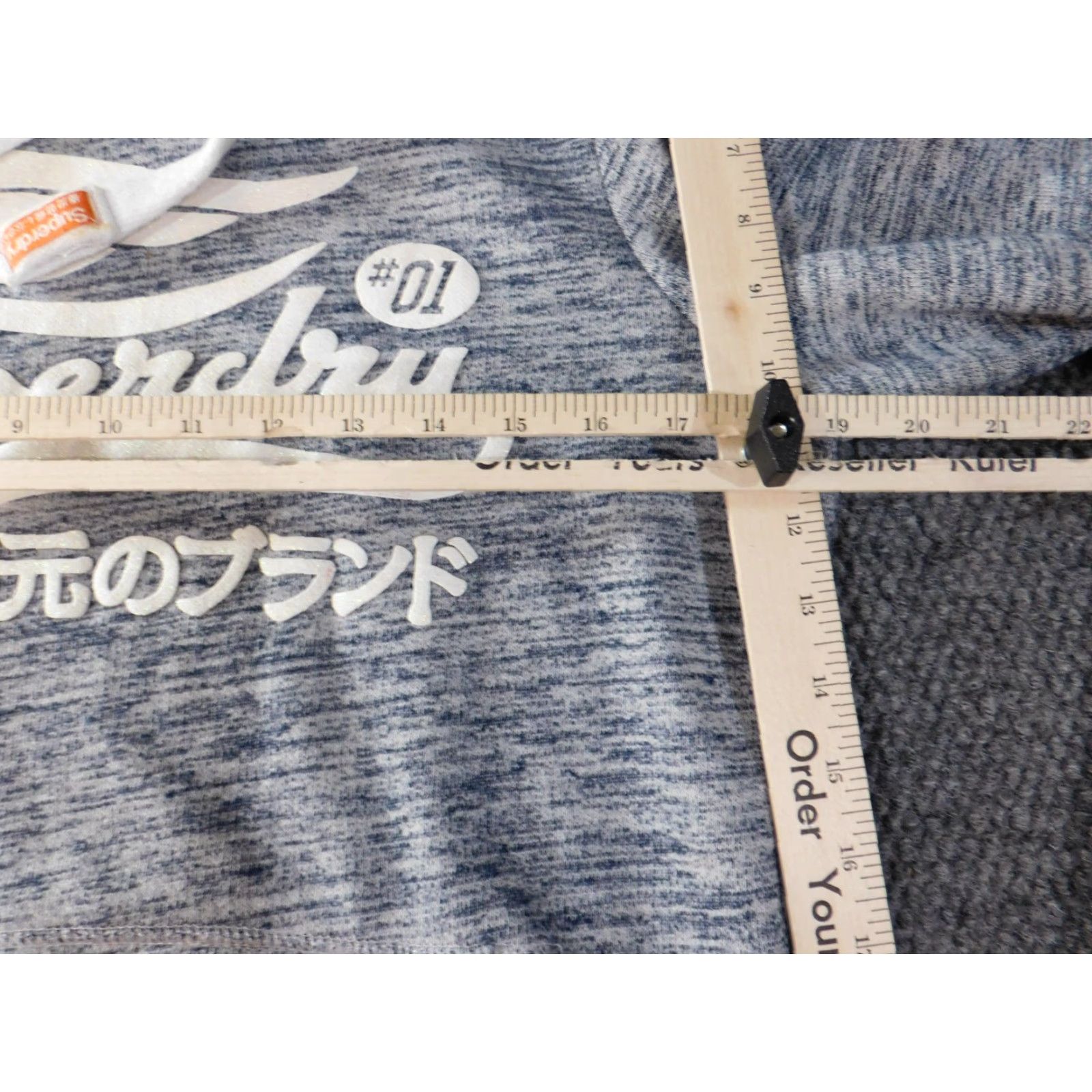 Superdry Superdry Womens Hoodie Medium Blue pullover graphic sweatshirt classic stretch Size M / US 6-8 / IT 42-44 - 5 Thumbnail