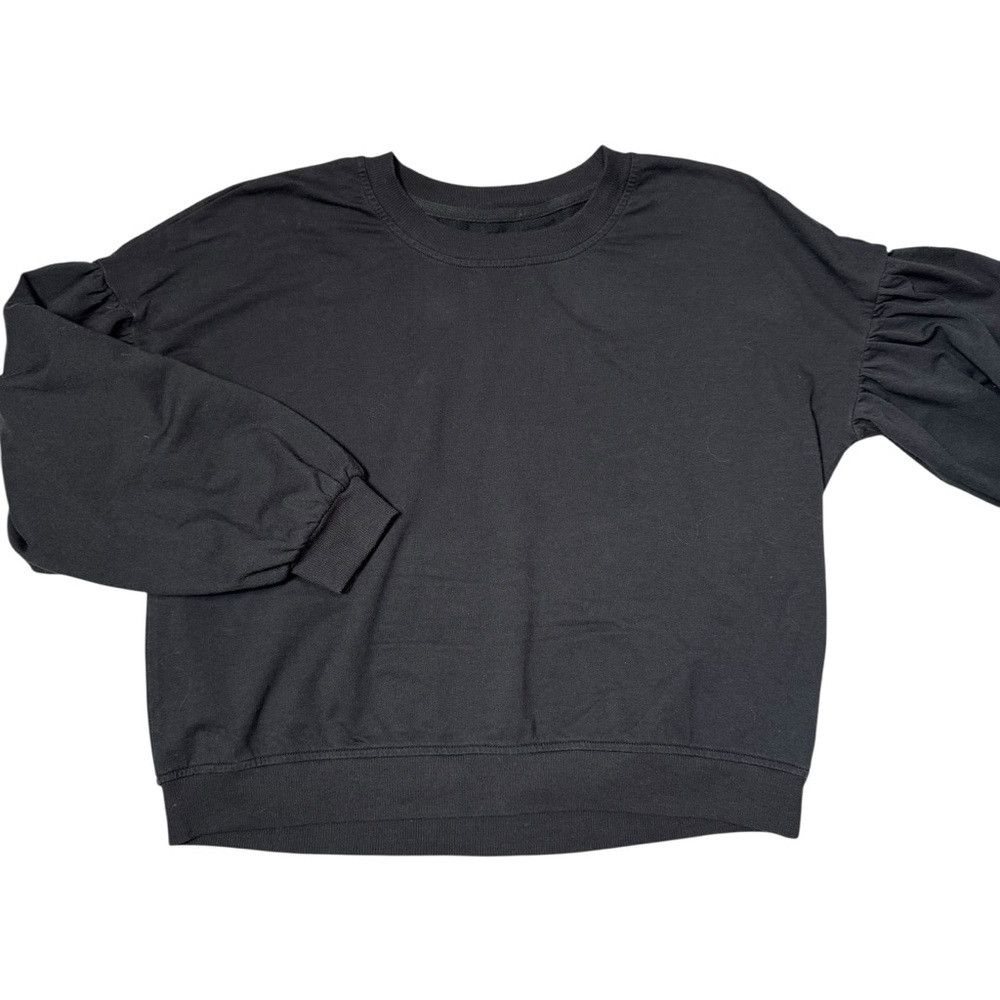 Ugg UGG Black Cotton Crewneck Puff Sleeve Sweatshirt Size S Size S / US 4 / IT 40 - 4 Thumbnail